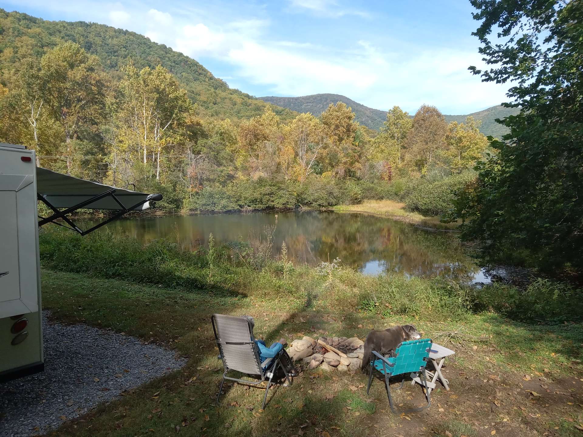 Pondside Single Hipcamp in Swannanoa, North Carolina
