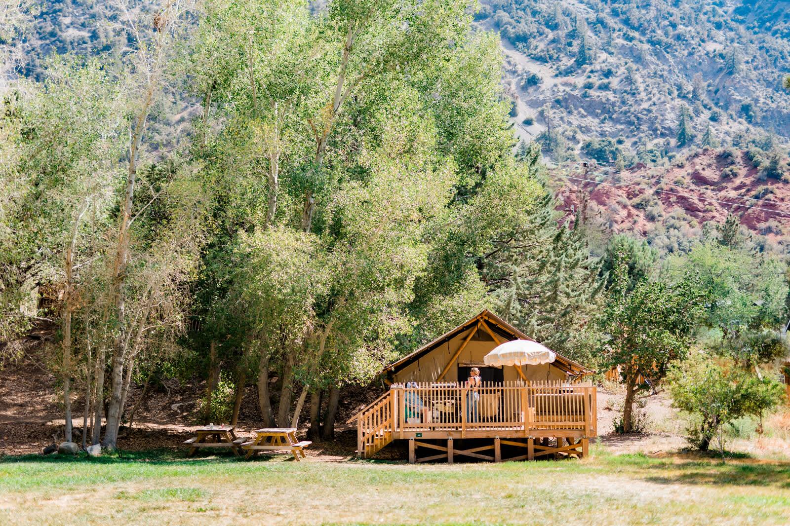 Huttopia Paradise Springs Hipcamp in Valyermo, California