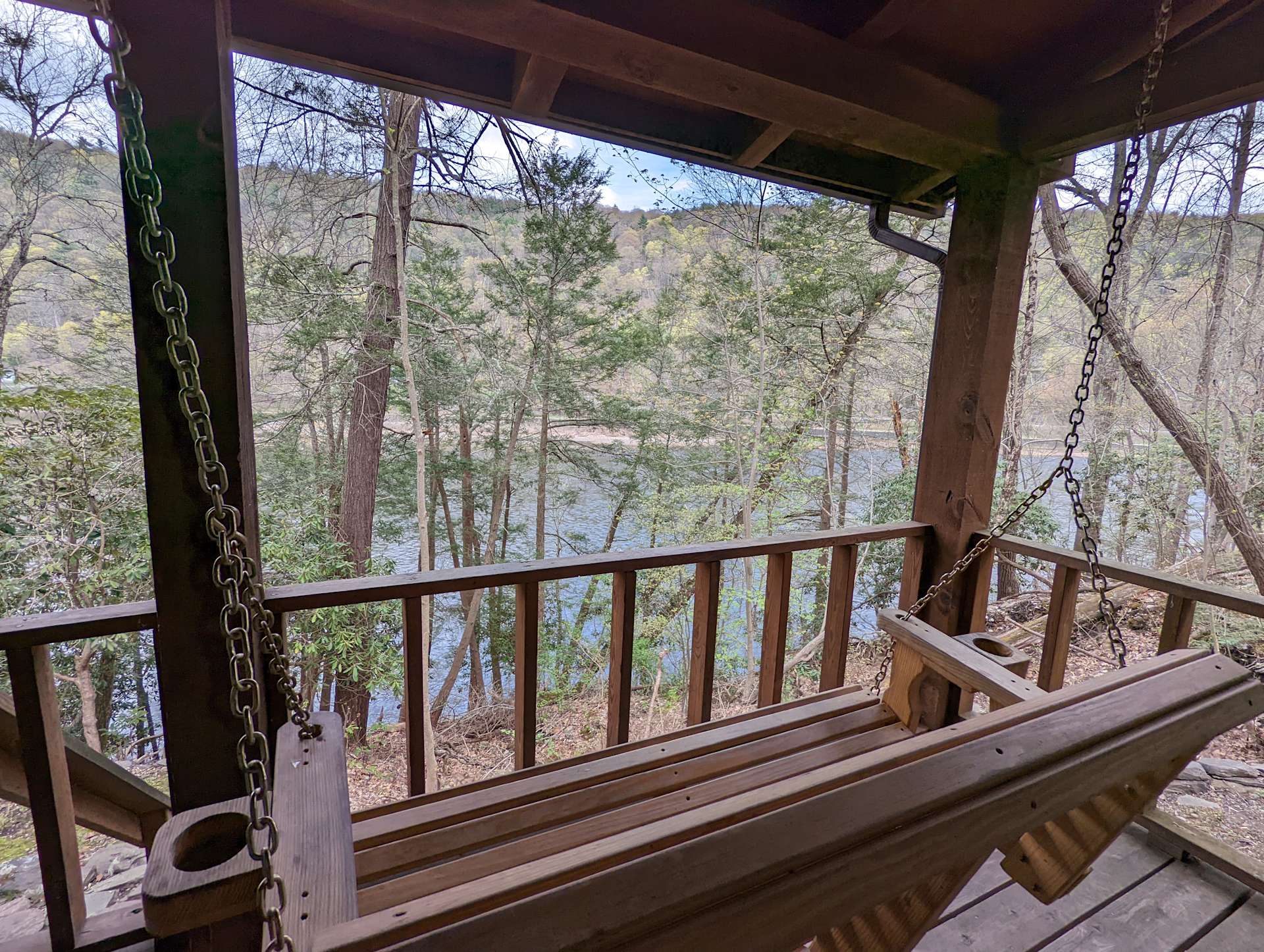 Cabin at Pond Eddy Hipcamp in Matamoras, Pennsylvania