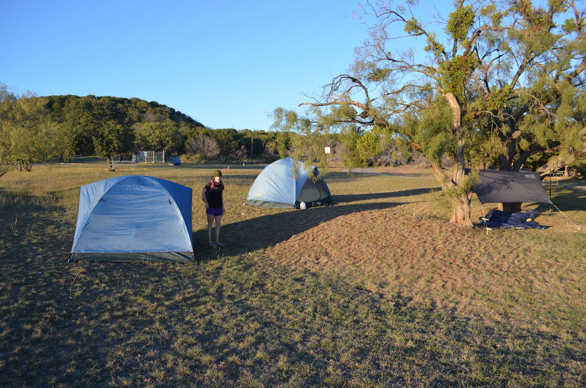 LU OP setting up those tents!