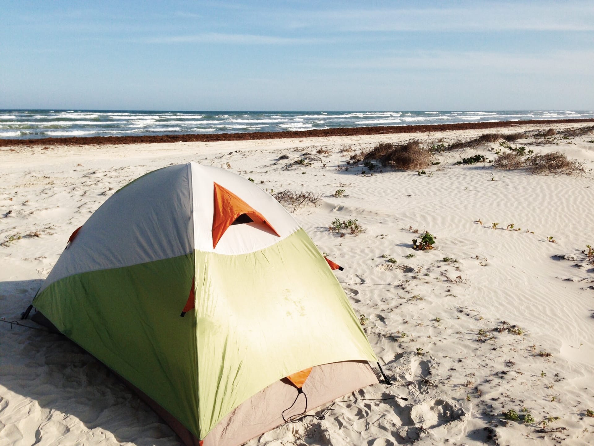 Camp anywhere on the beach, no designated sites!