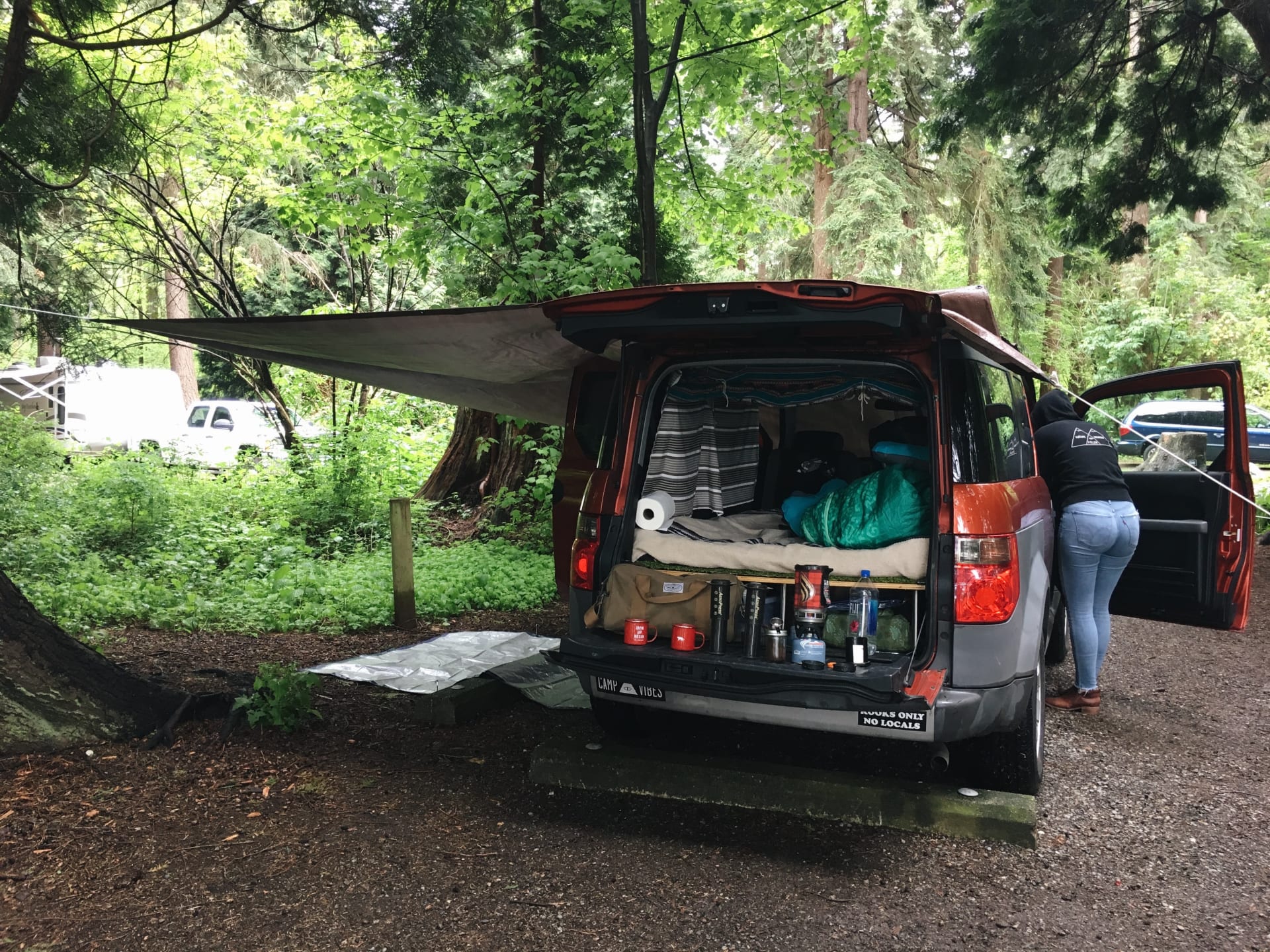 Our two week camp set up, first time trying it out. worked really well