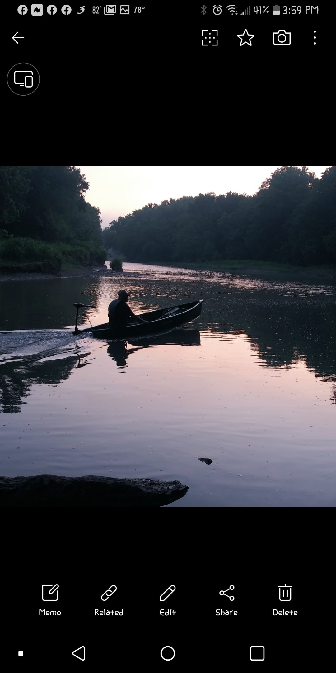 Sunset fishing on Barren river