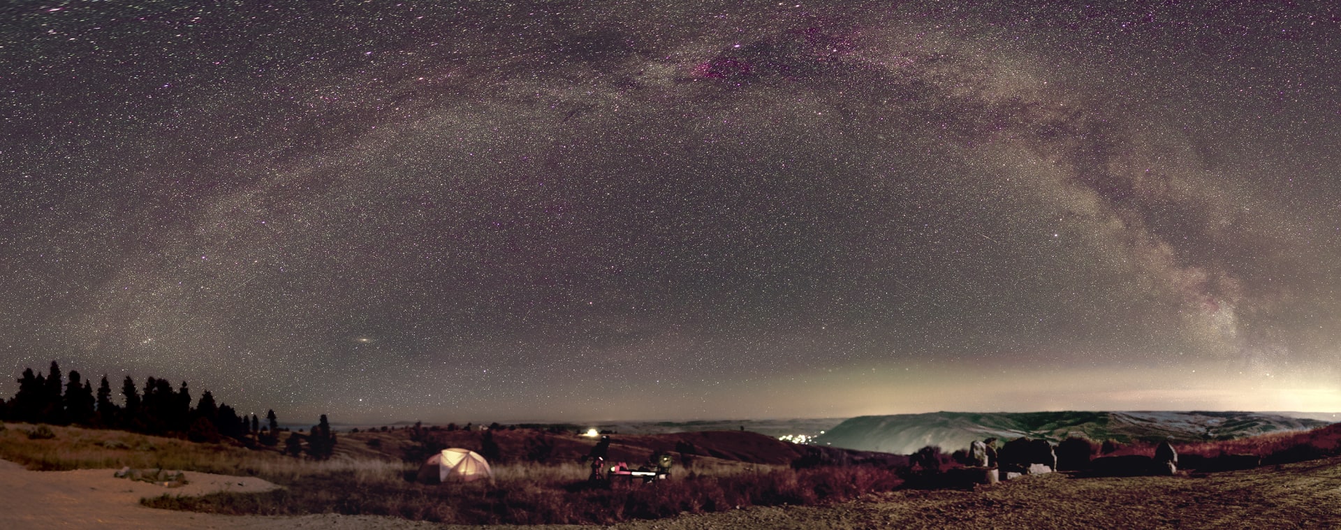 Coyote Estates campsite at night.