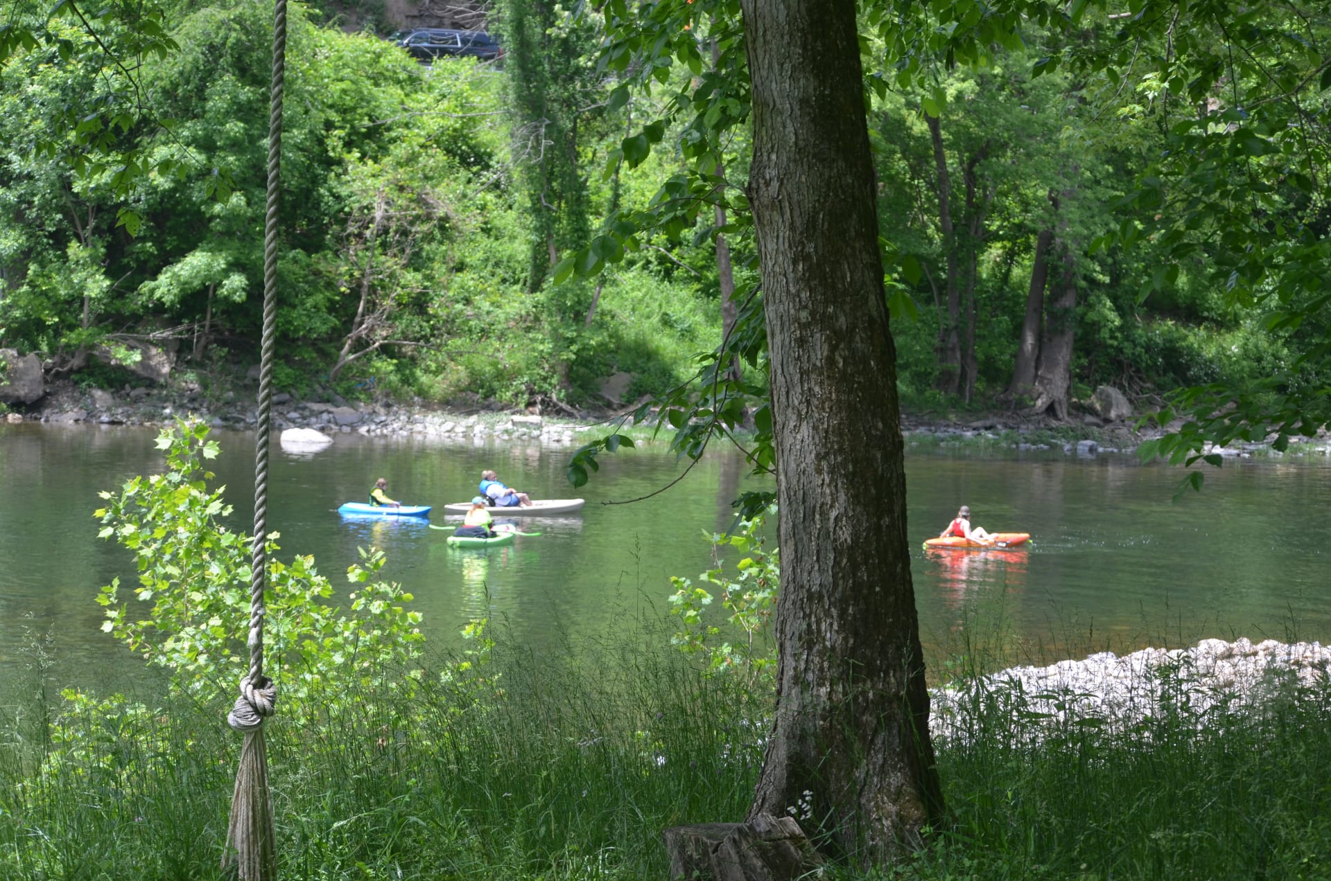 The Greenbrier is a great river to float or paddle!  There is a also a good swimming hole in front of campsite #2.