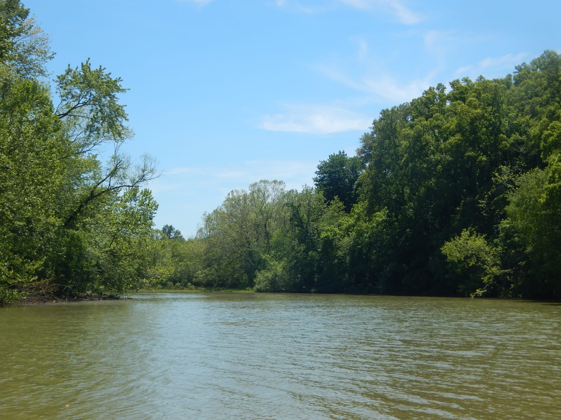 Single island completely surrounded by the Little Sandy River in Northeast Kentucky