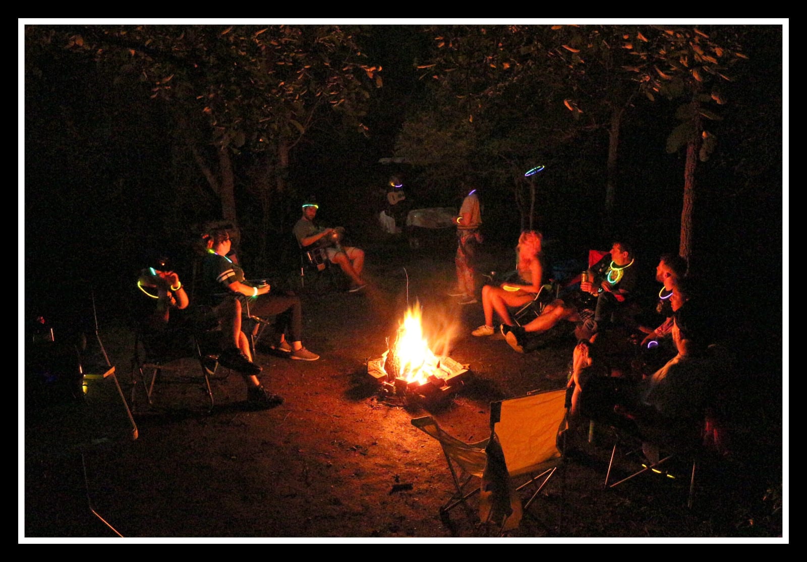 Hollis & her ukulele perform after dark at your campfire from her golf cart stage!