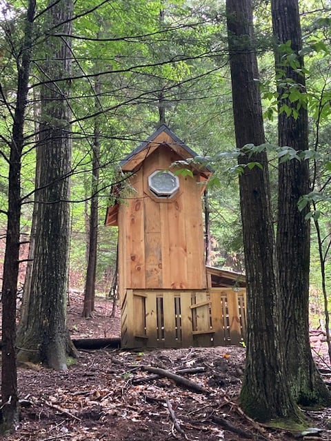 The new privy built in spring 2021