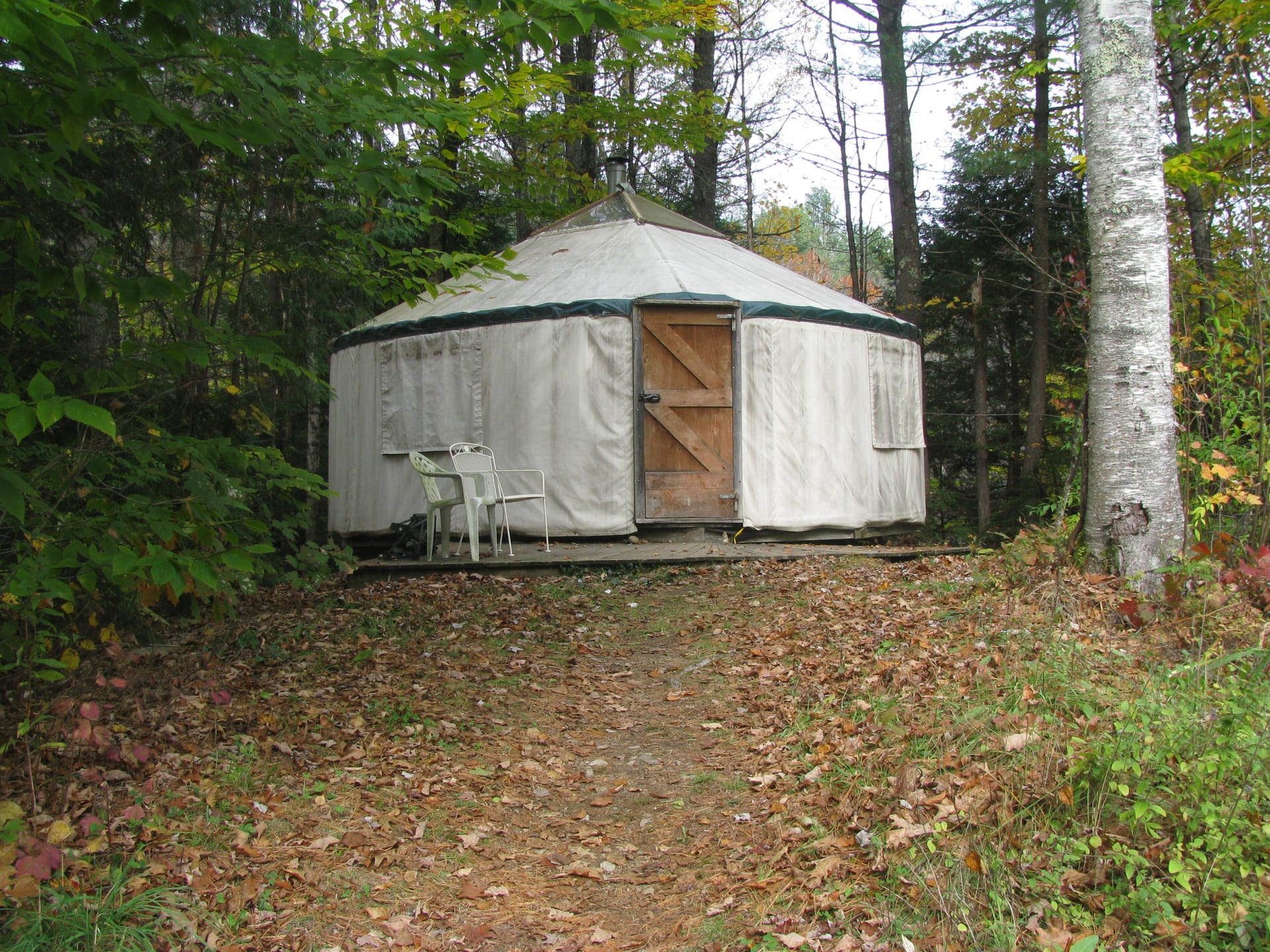 Our Yurt- 20' diameter with lots of room for you and your group or family or just for two