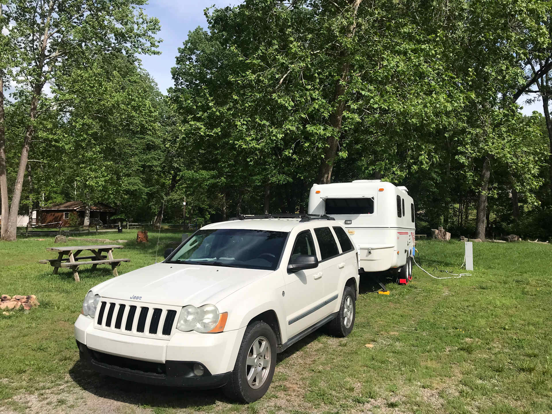 Our campsite with 30 amp and water. 