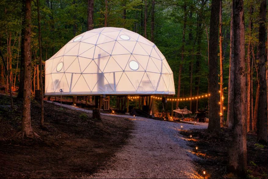 Luxury Dome Close w/ Sauna - Hipcamp in Robbins, Tennessee