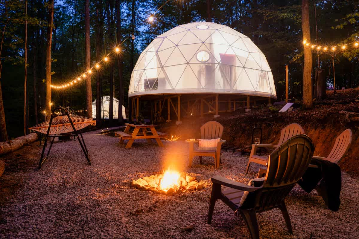 Luxury Dome Close w/ Sauna - Hipcamp in Robbins, Tennessee