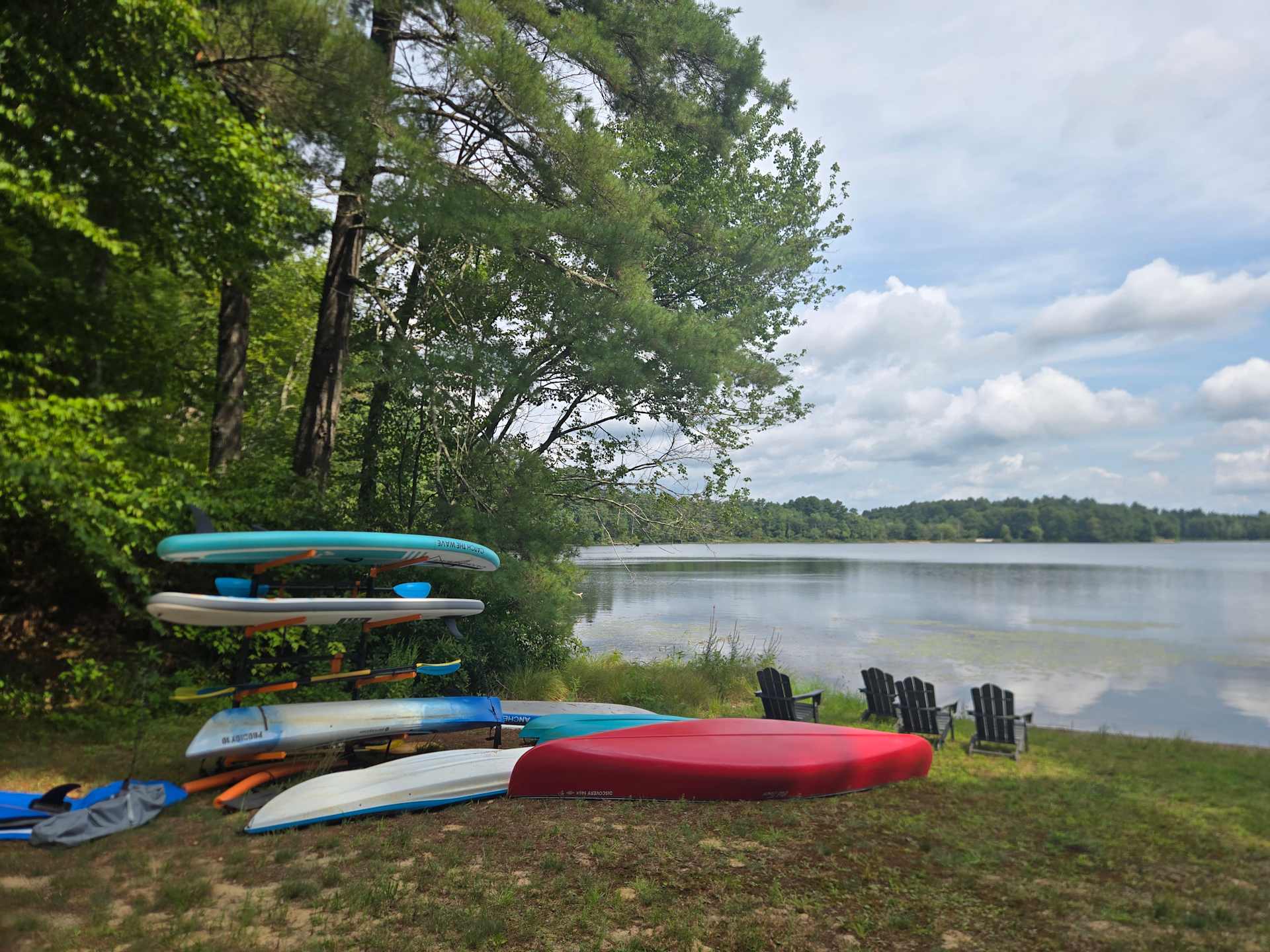 Boats by the pond