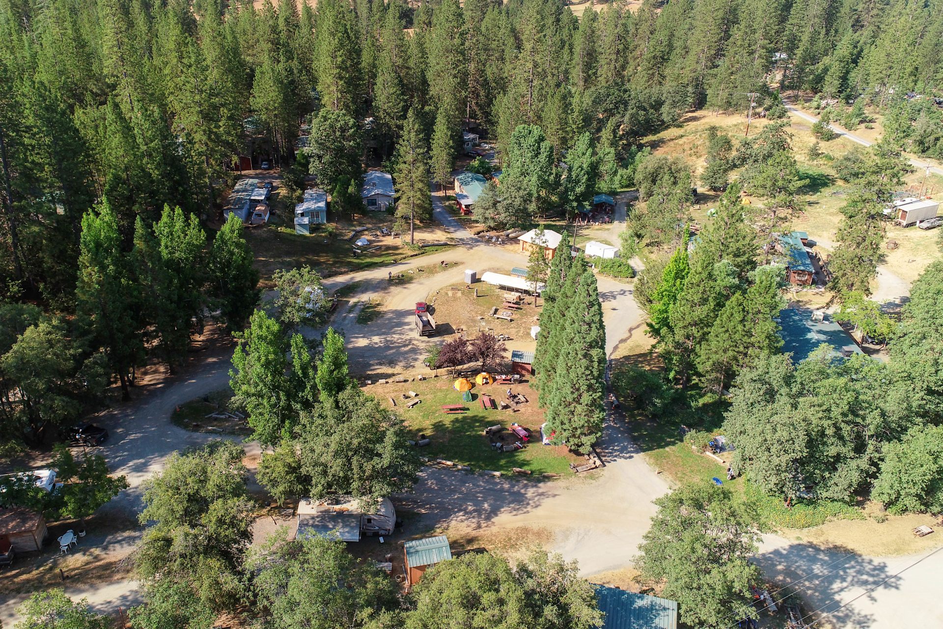 Aerial of Center Tent Area