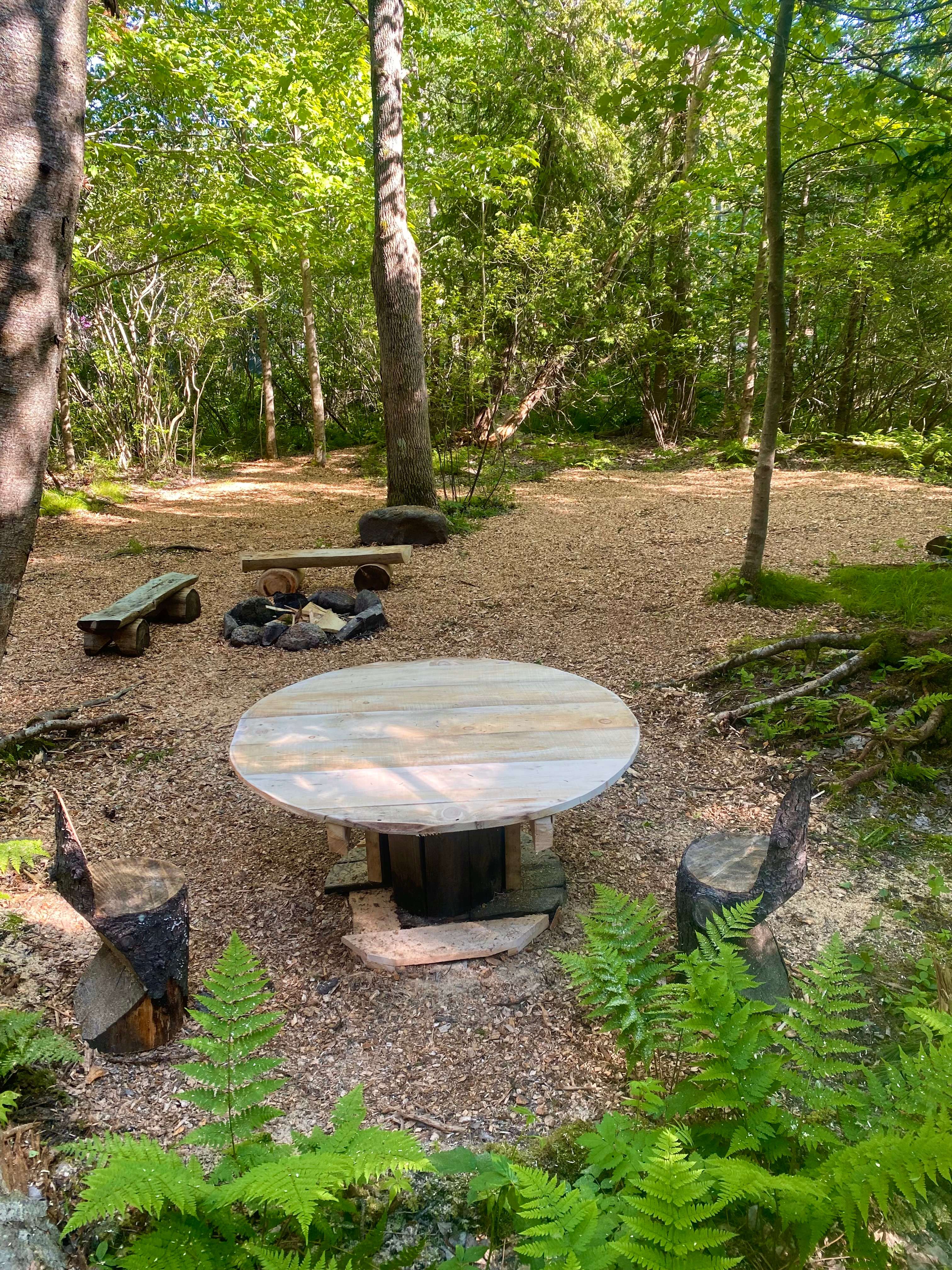 The Howling Woods Hipcamp in Tremont, Maine