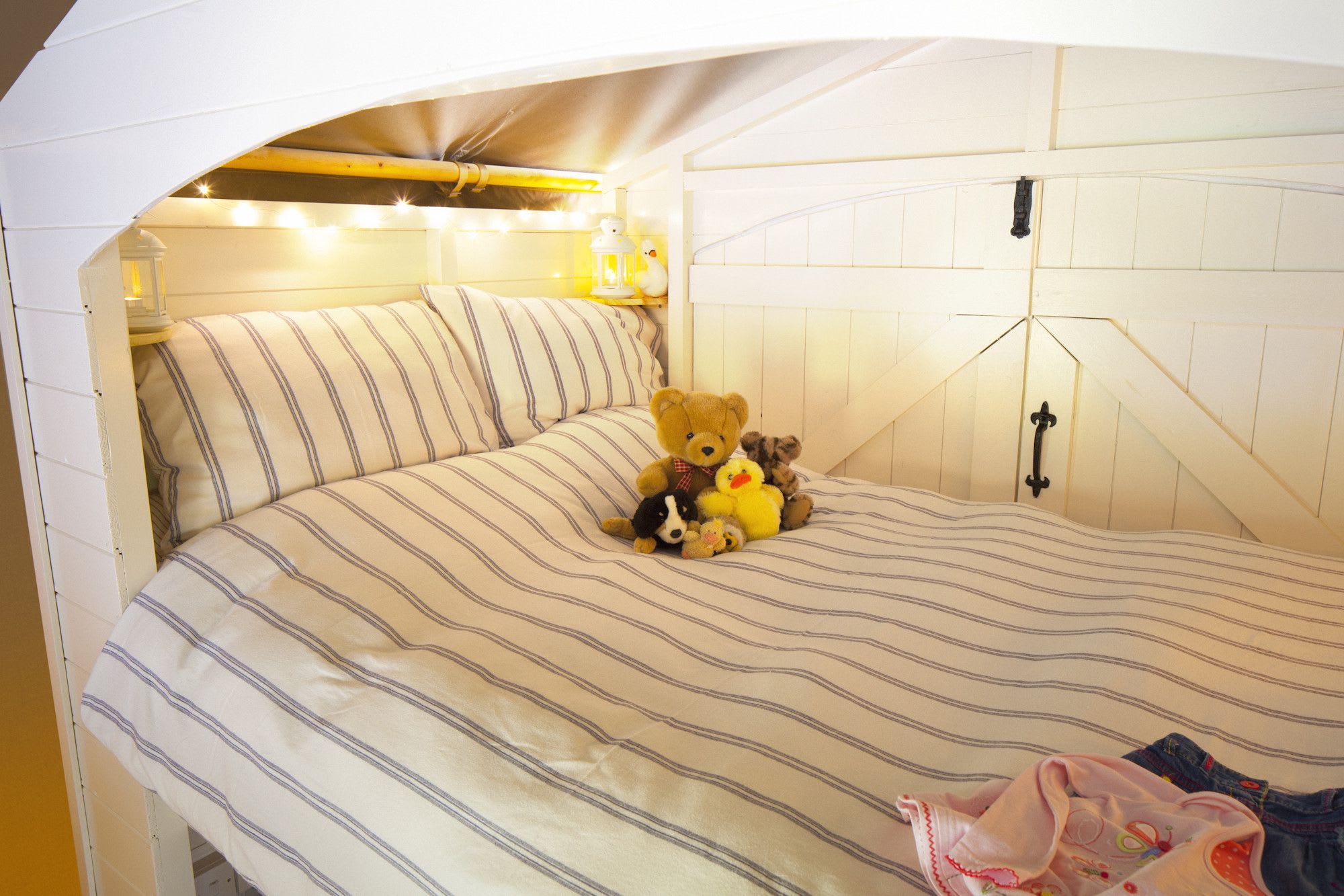 The double cabin bed is fun and comfortable