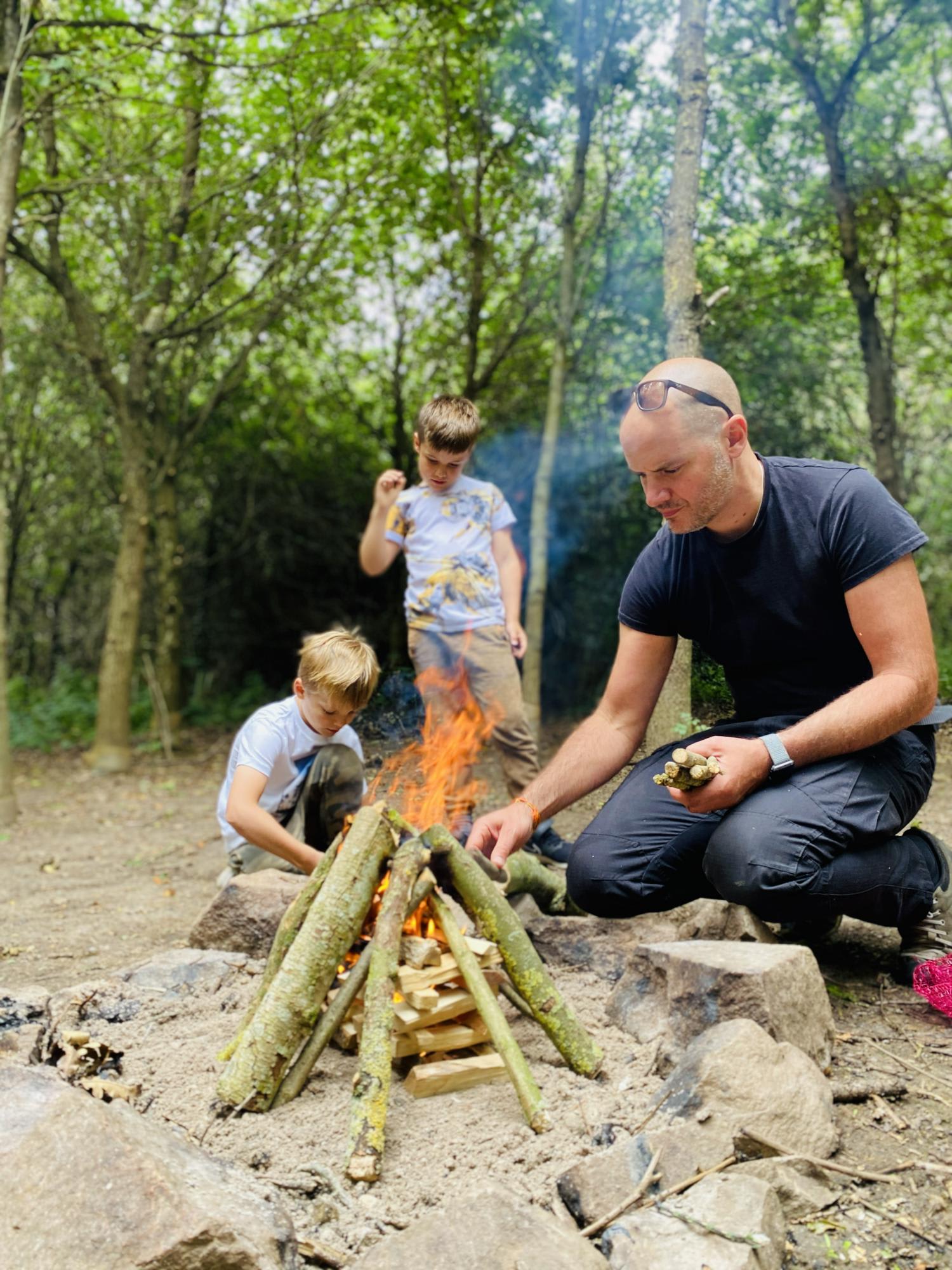 Fire and Stars Woodland Camping