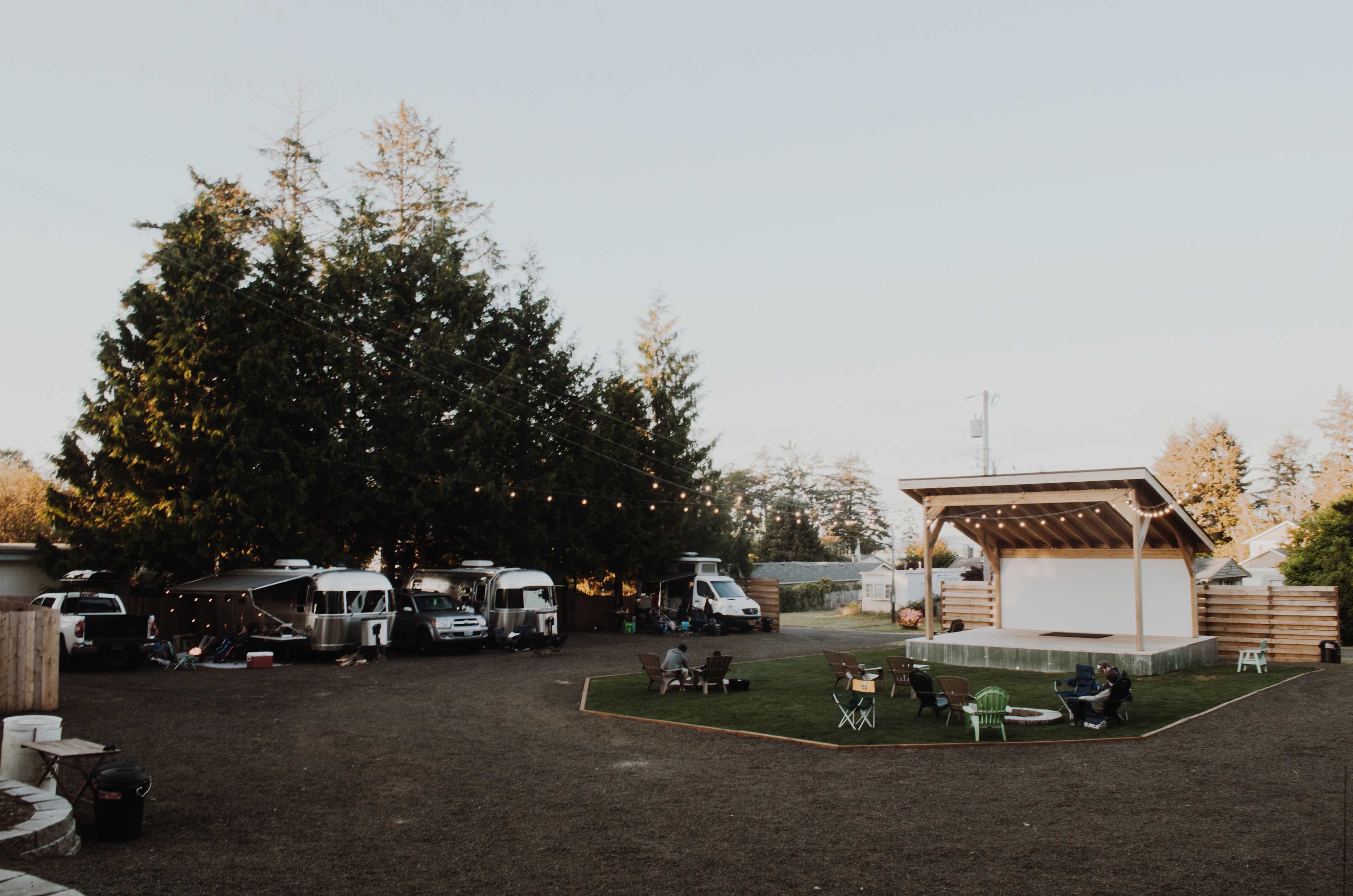 RV Hookups are right next to the stage. 