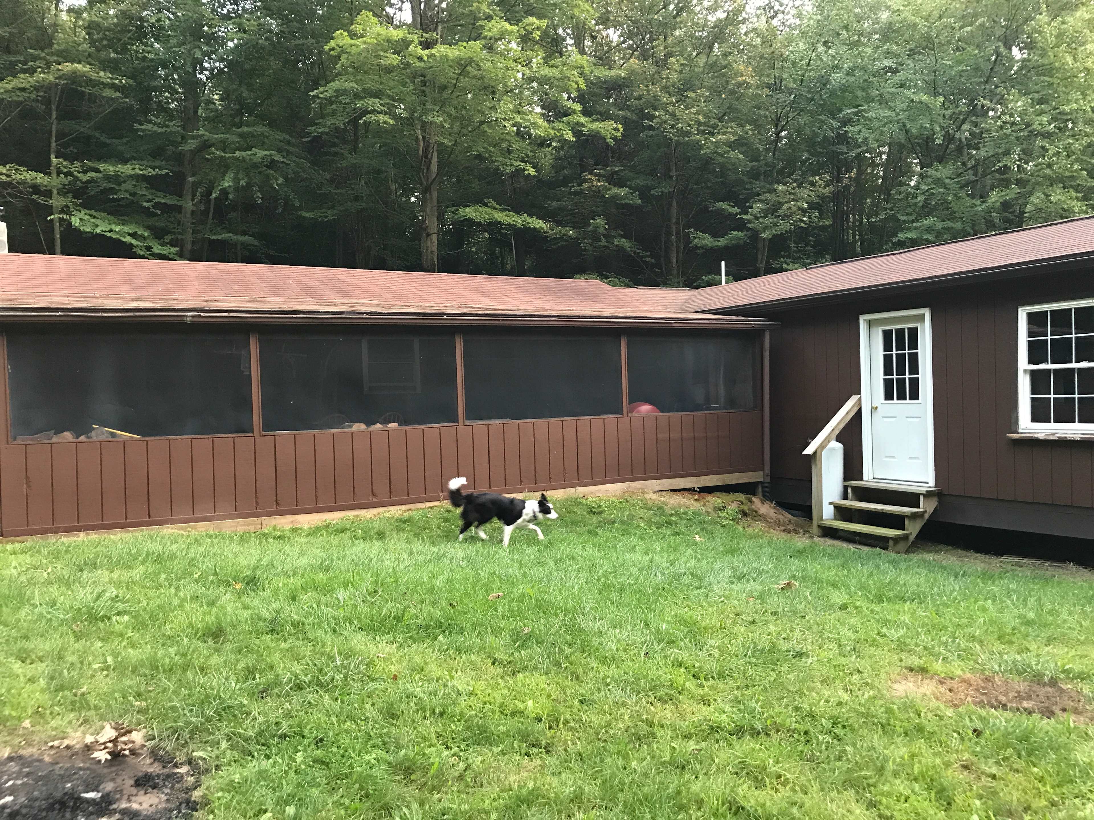 Outside with yard