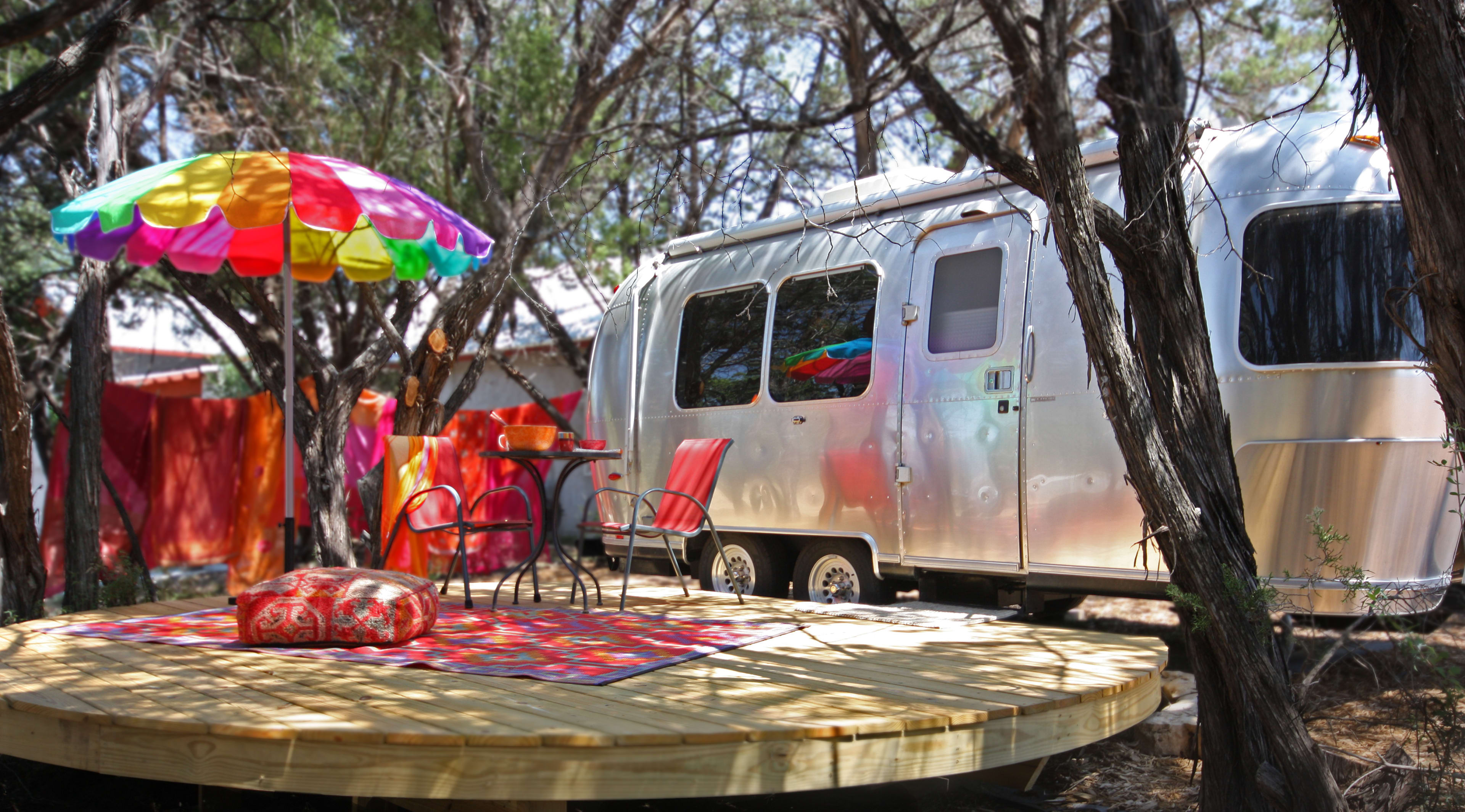 Moonbeam is one of several camping/glamping options on Round Mountain Ranch.