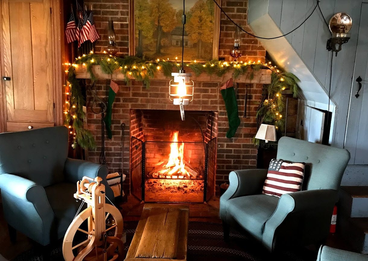 Cozy up to a crackling fire in the fireplace.  Roast marshmallows and make yummy s'more.