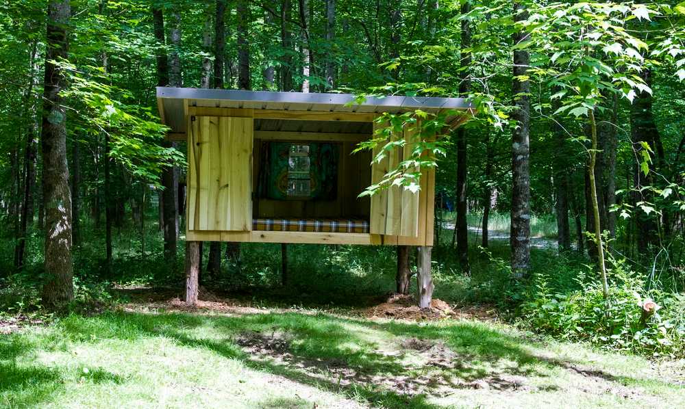 The Cozy Camping Cottage has it's own yard 