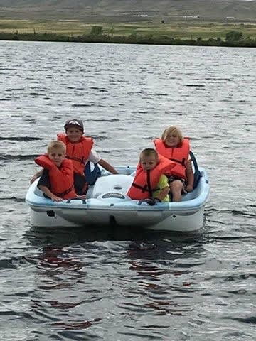 Both kids and adults love the paddle boat.