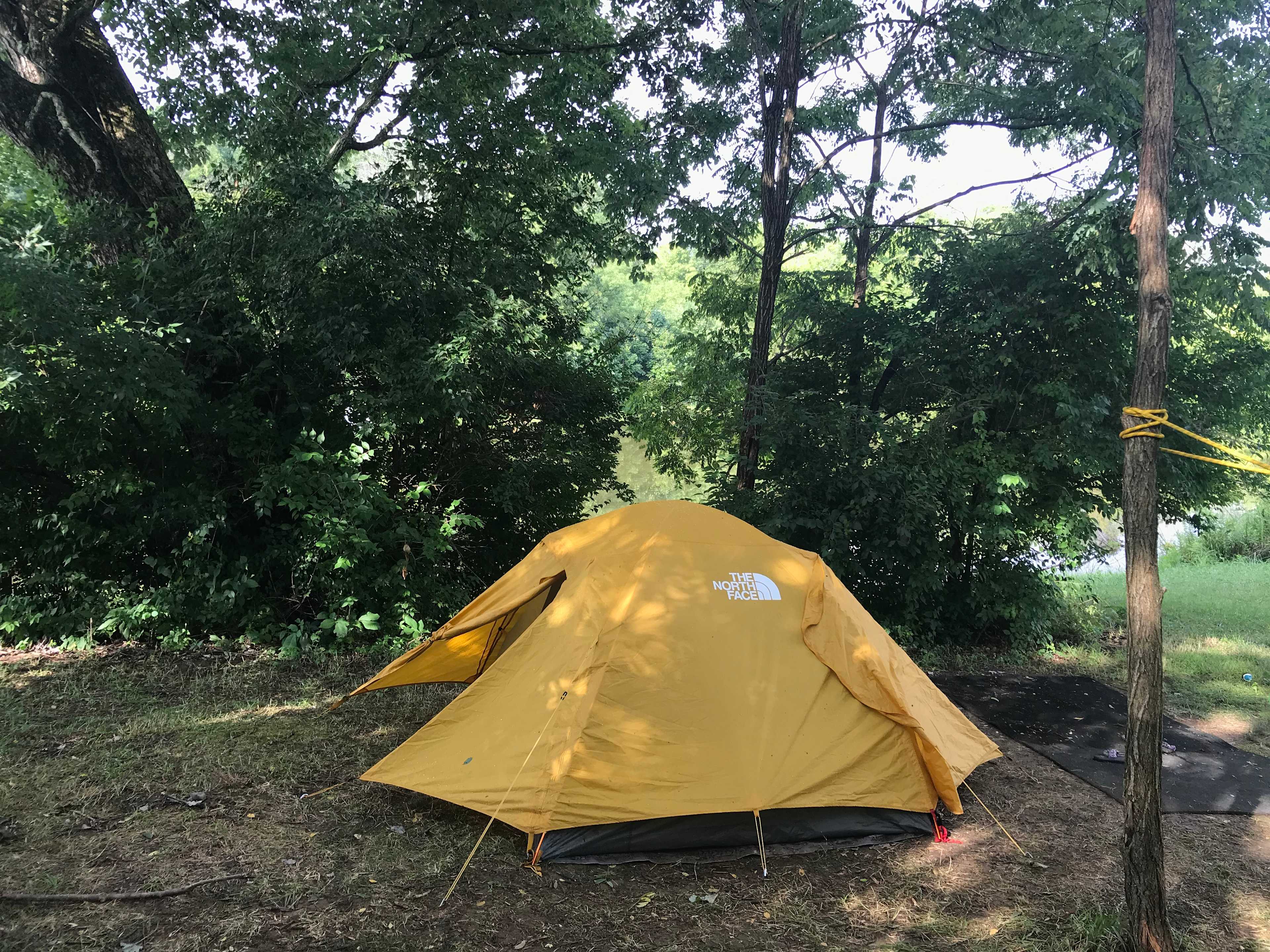 Our campsite by the lake. 
