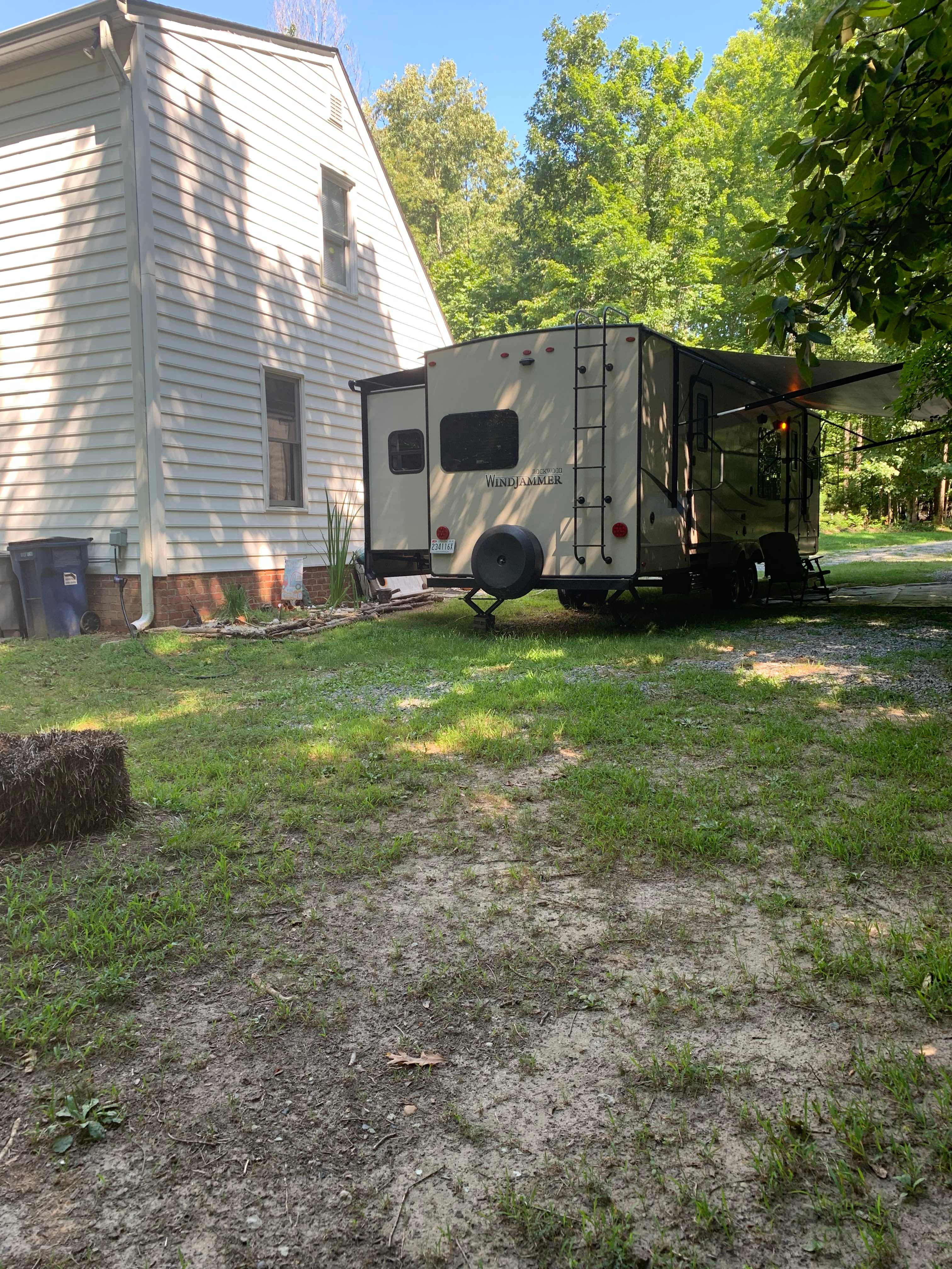 Accomdates a bus size camper.