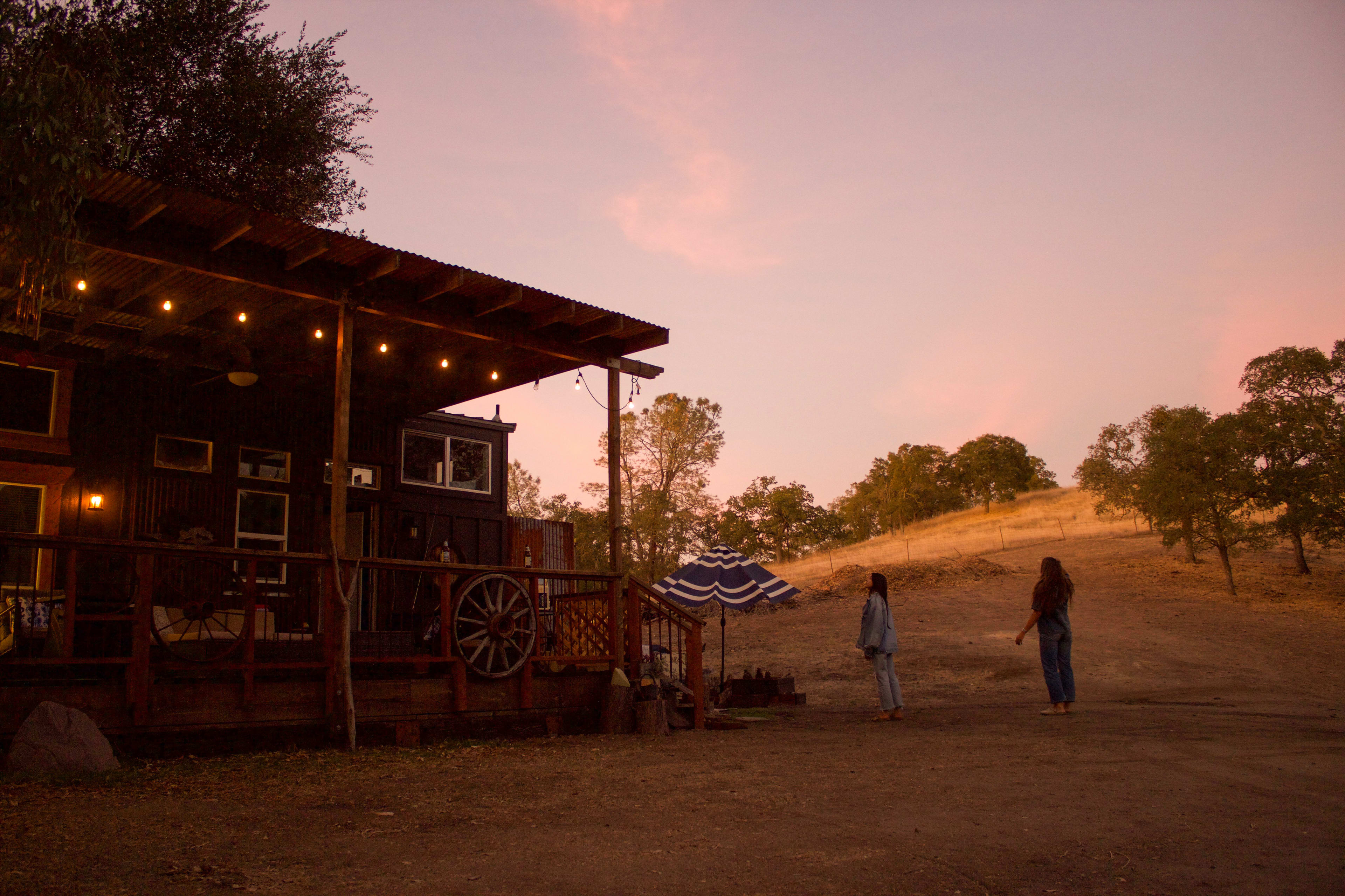 Sunset at Raven Bear Ranch is amazing. You can get views from all around the property; watch from the front porch or grab a blanket and venture up the hill to get the best seat in the house.