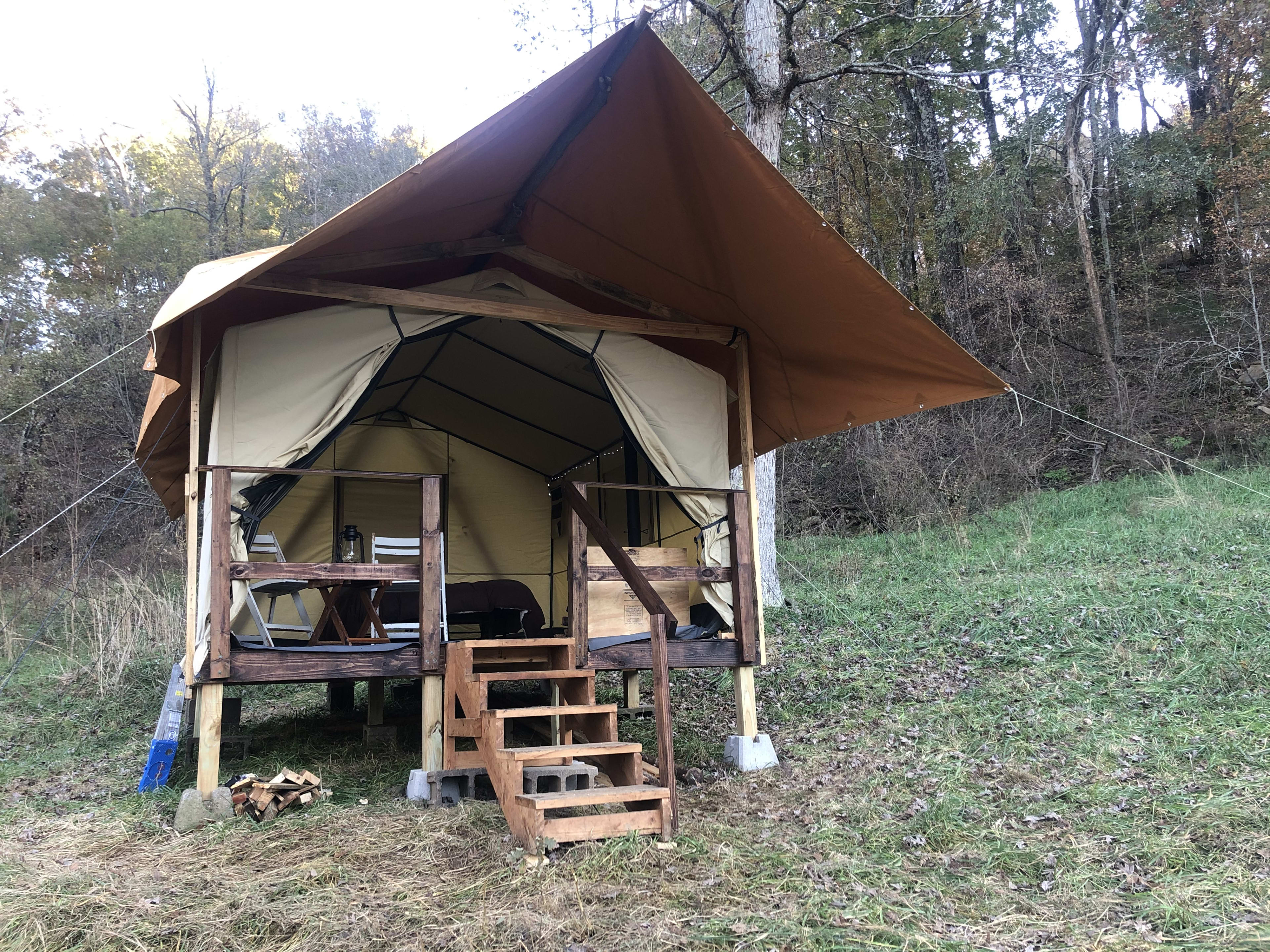 Canvas Tent in the Ozarks
