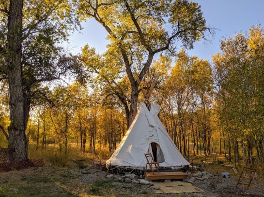Tipi as seen from North Fork of the Gunnison.