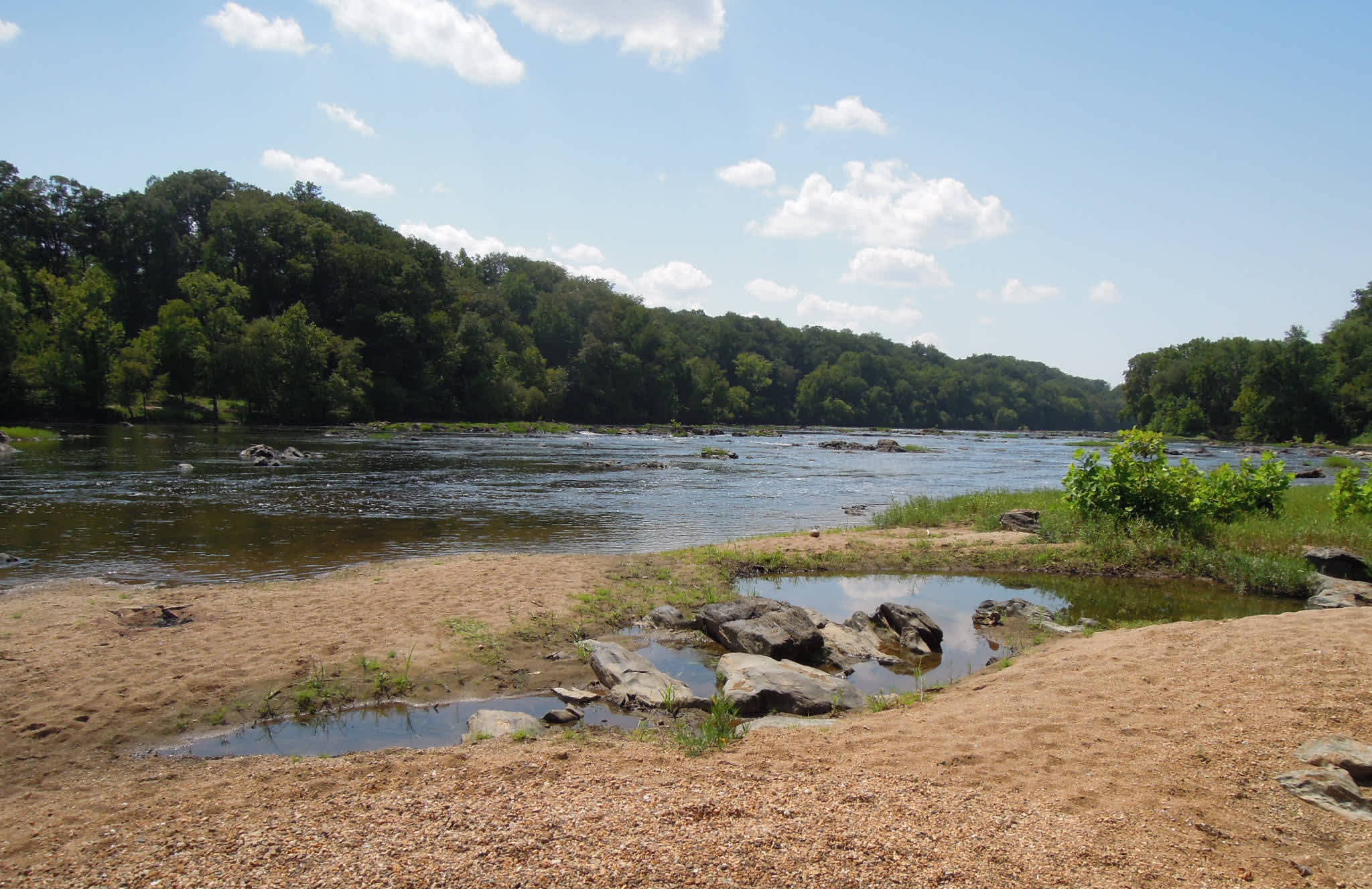 River Level view to the west upriver. Campsite 1