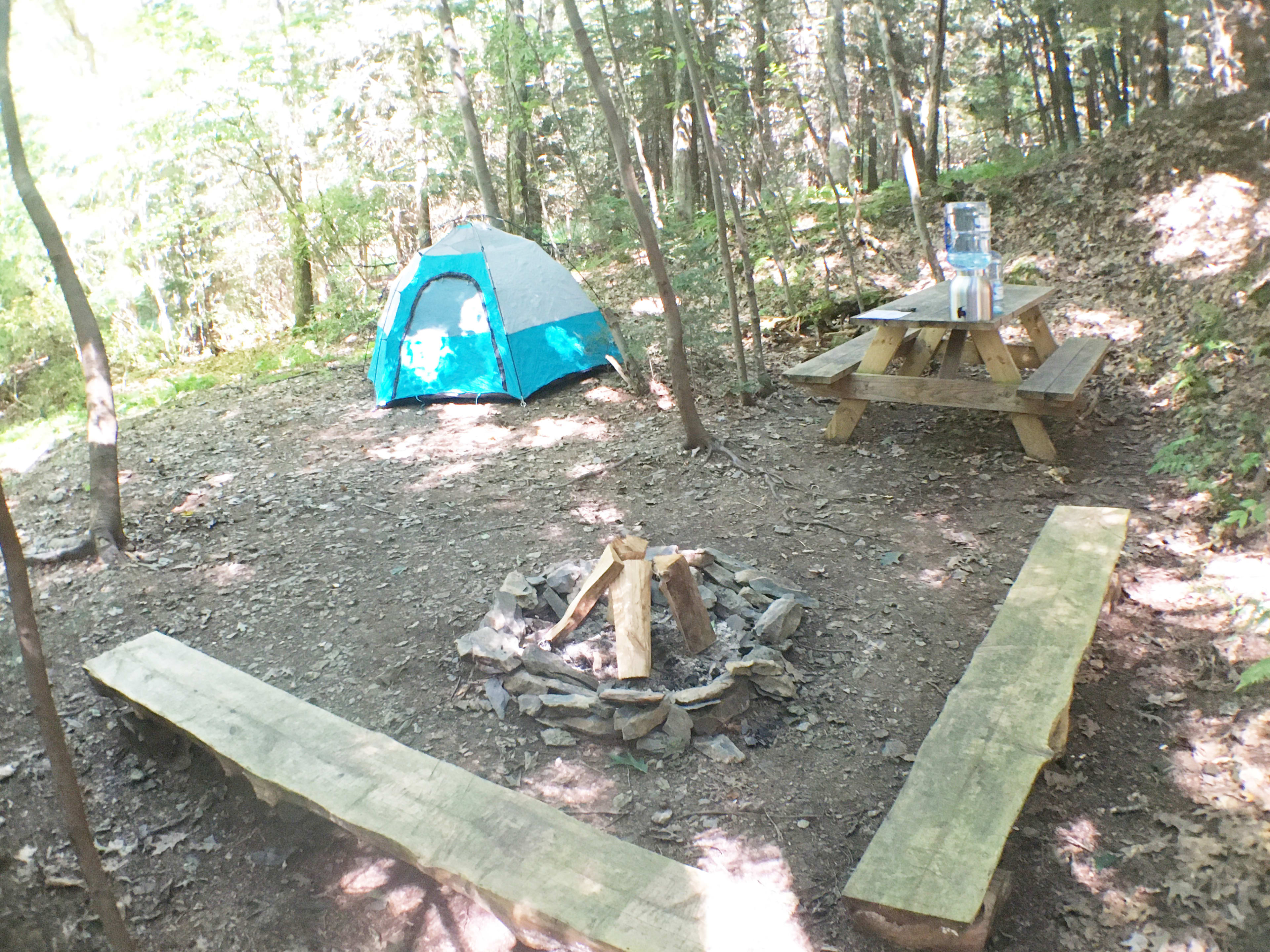 Campsite2 has its own campfire area, picnic table with unlimited water provided. 