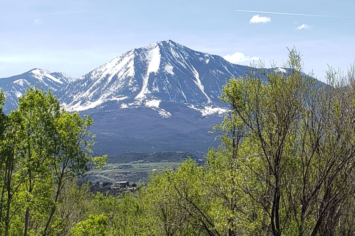 View from the ranch of Mt Lamborn