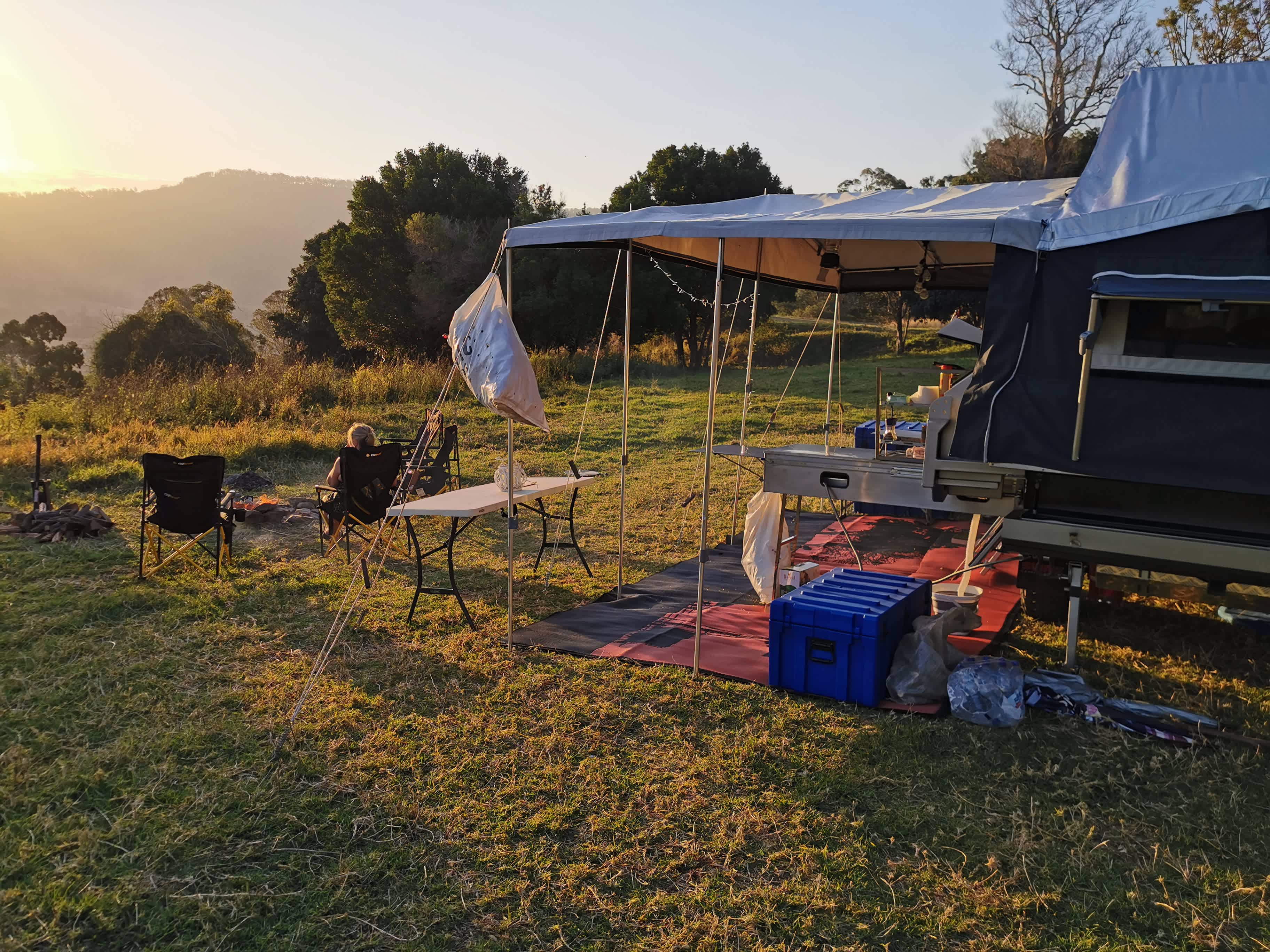 Sunset - time for a drink by the fire