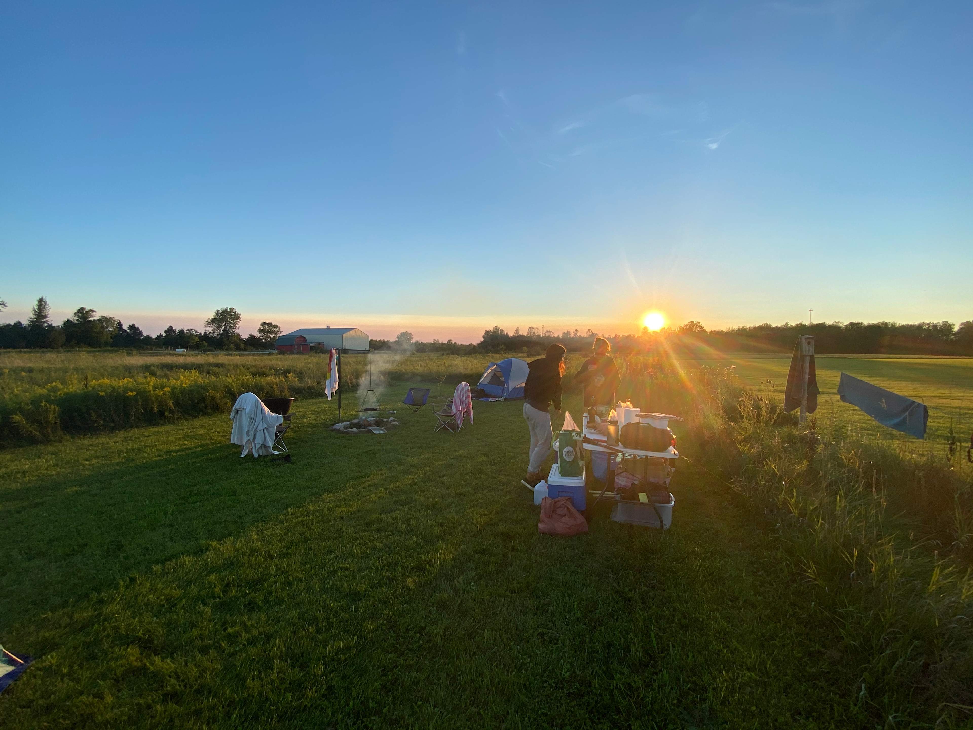 The sunsets were beautiful