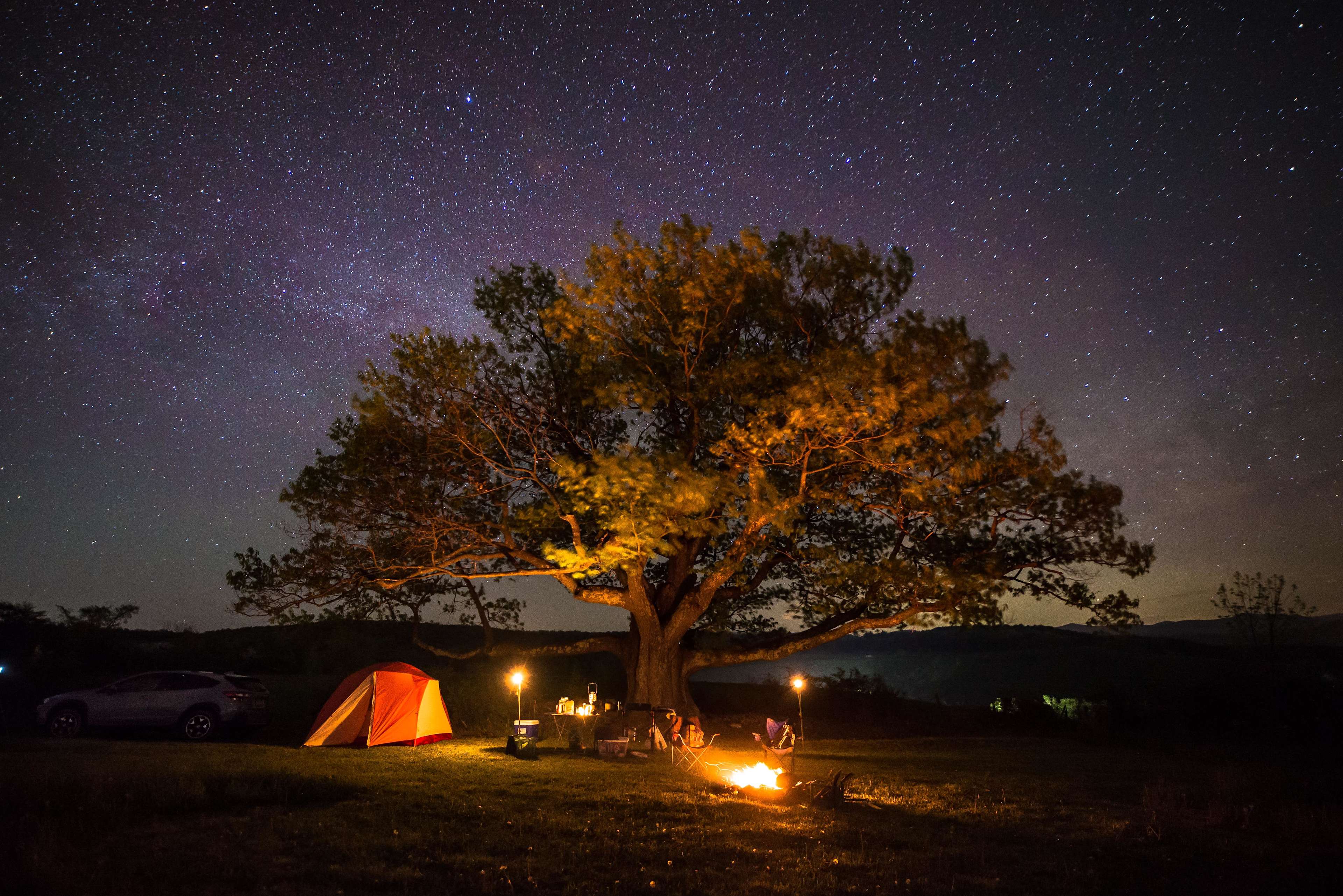 Who could ask for a better campsite?