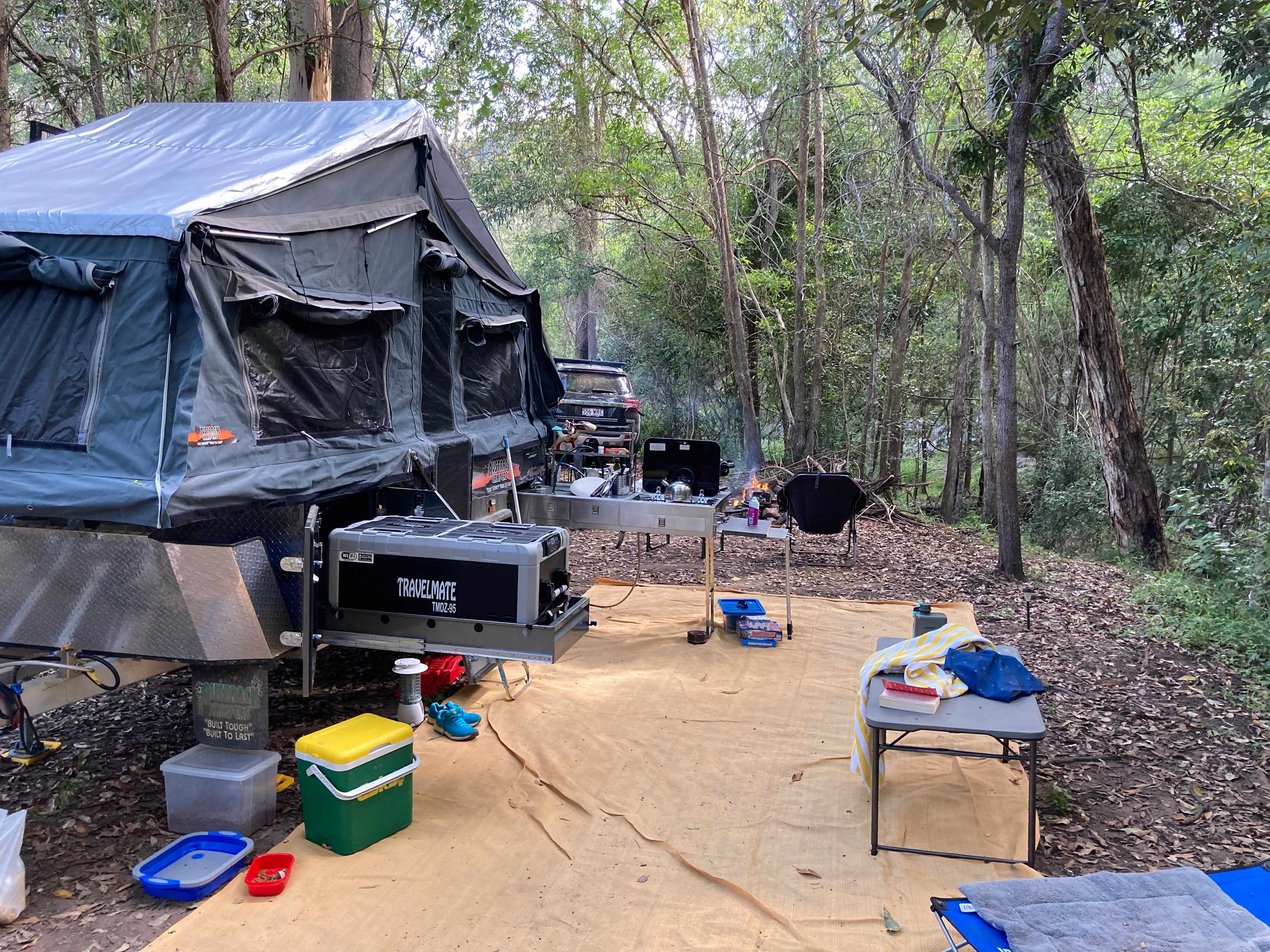 Private space right by the fresh water creek.