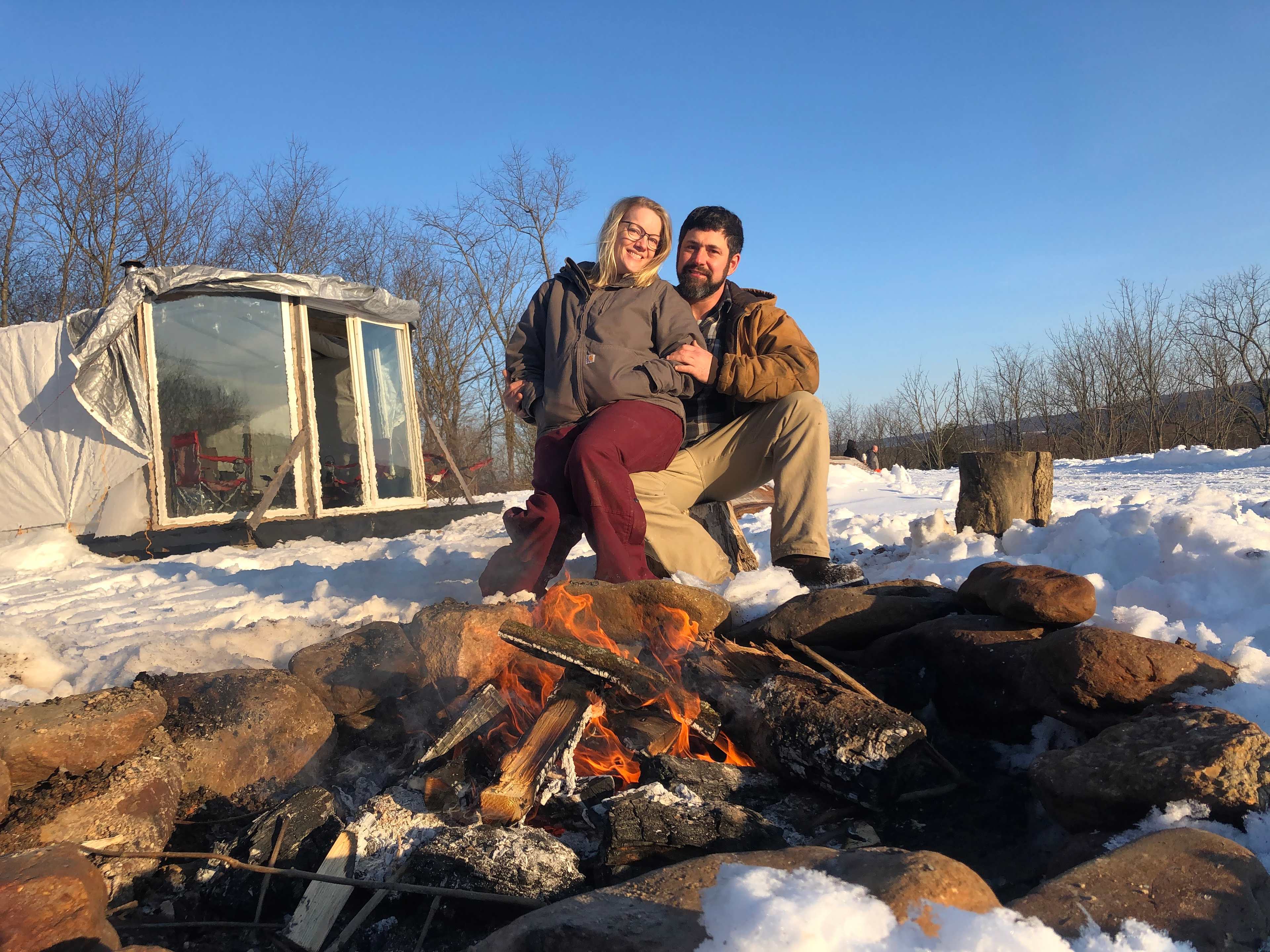 Erin and Bill, your hosts at the RUSTIC tent experience.