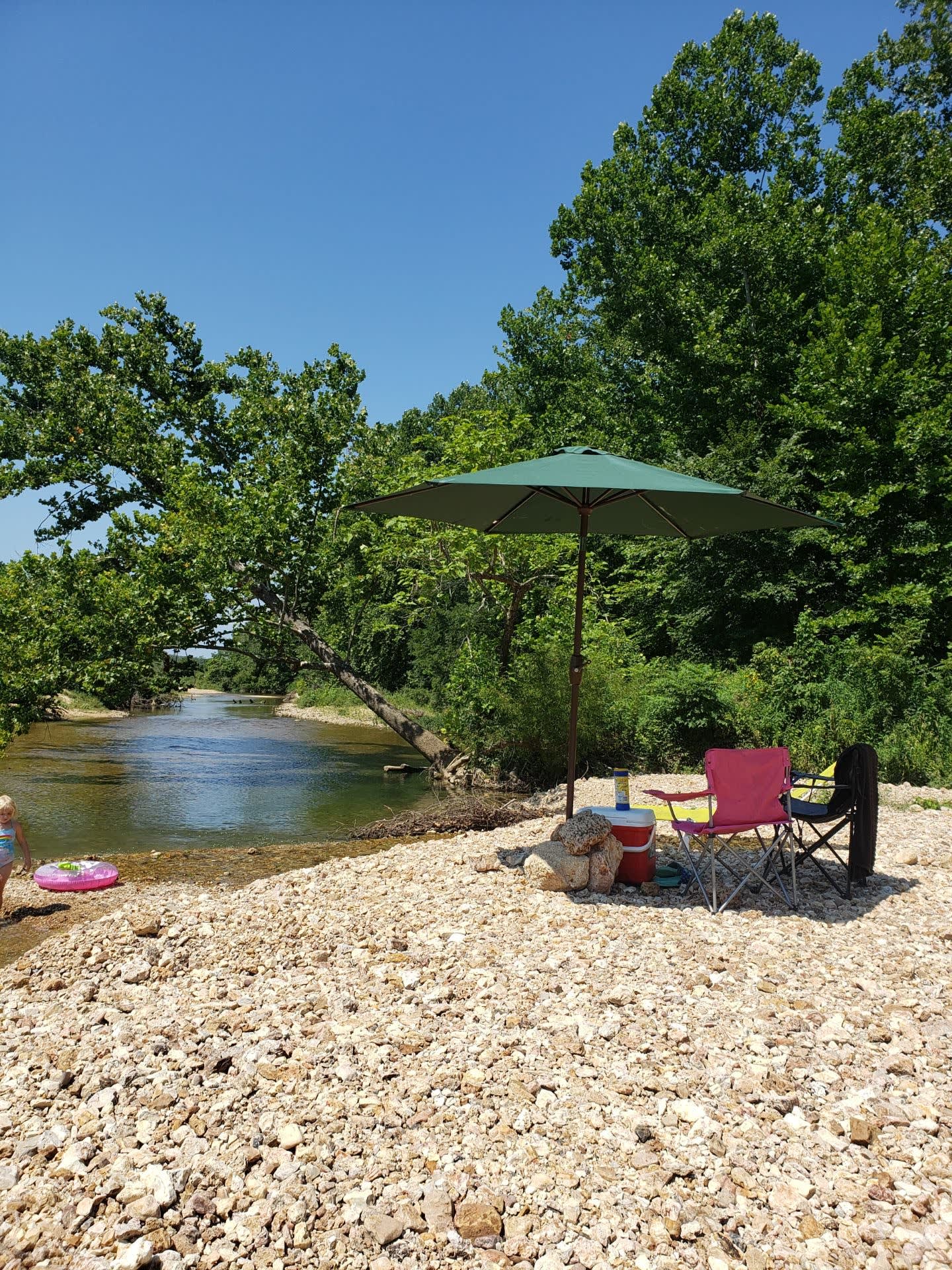Put up a canopy next to your tent and enjoy the river.