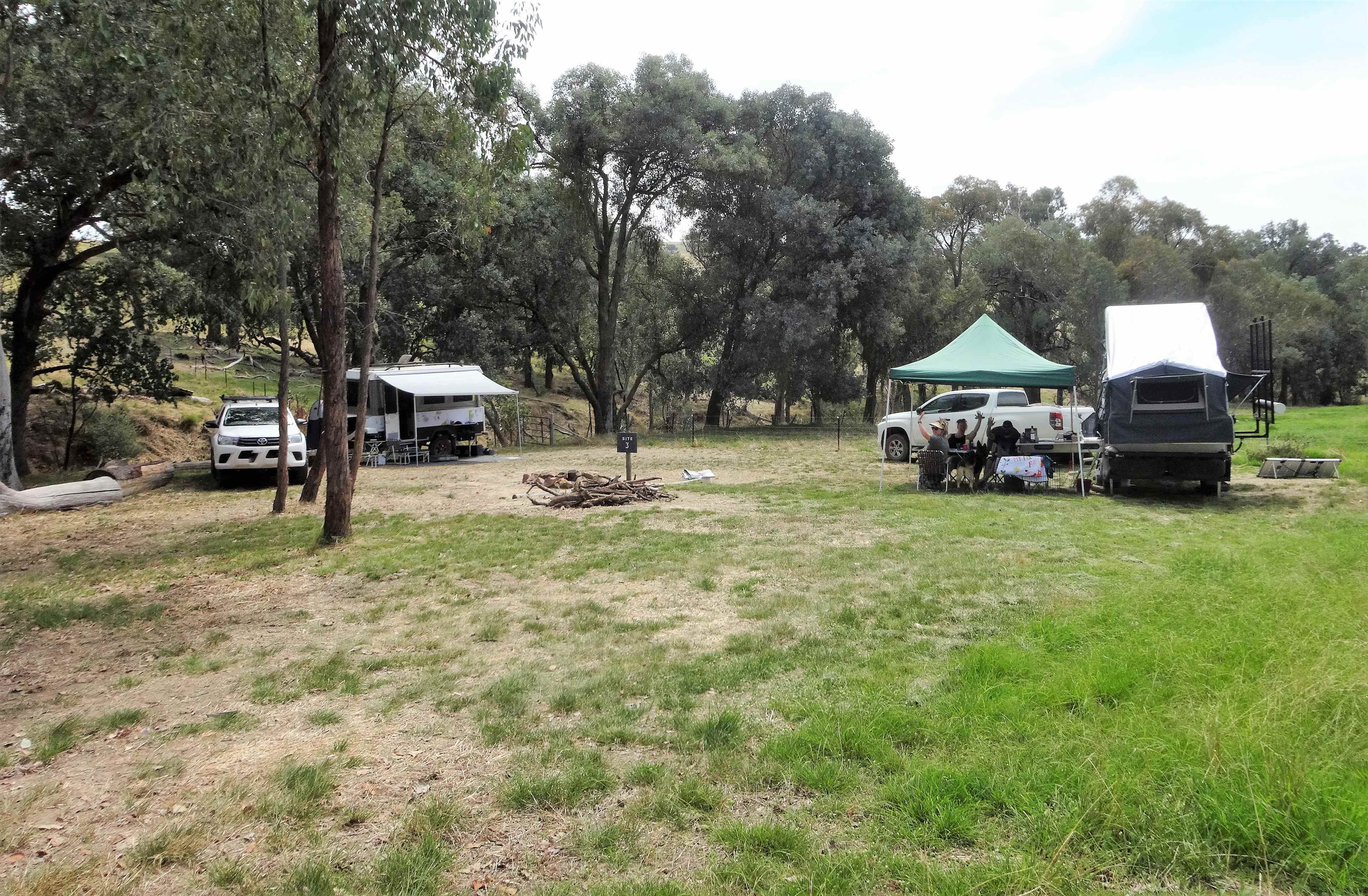 Room for two camper trailers and two cars