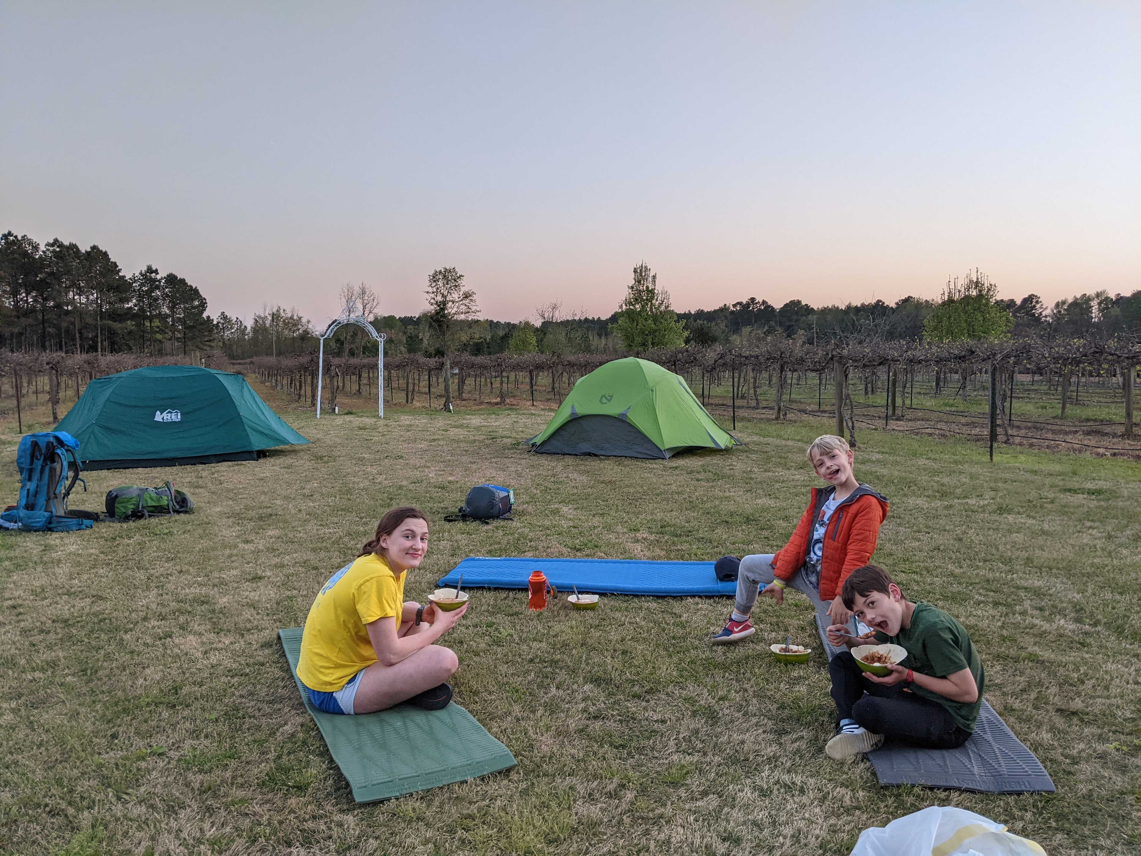 Camping in the Heart of the Winery