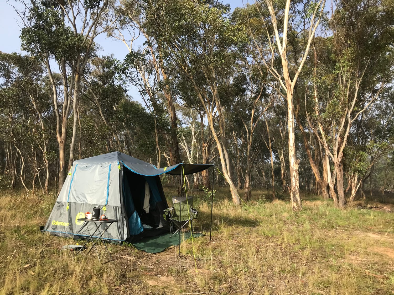 My campsite.  I chose this spot so I could sit and look out across the valley.