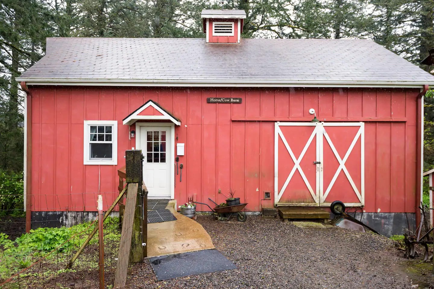 The Hay Loft or just the Loft is up and inside this Horse Barn.