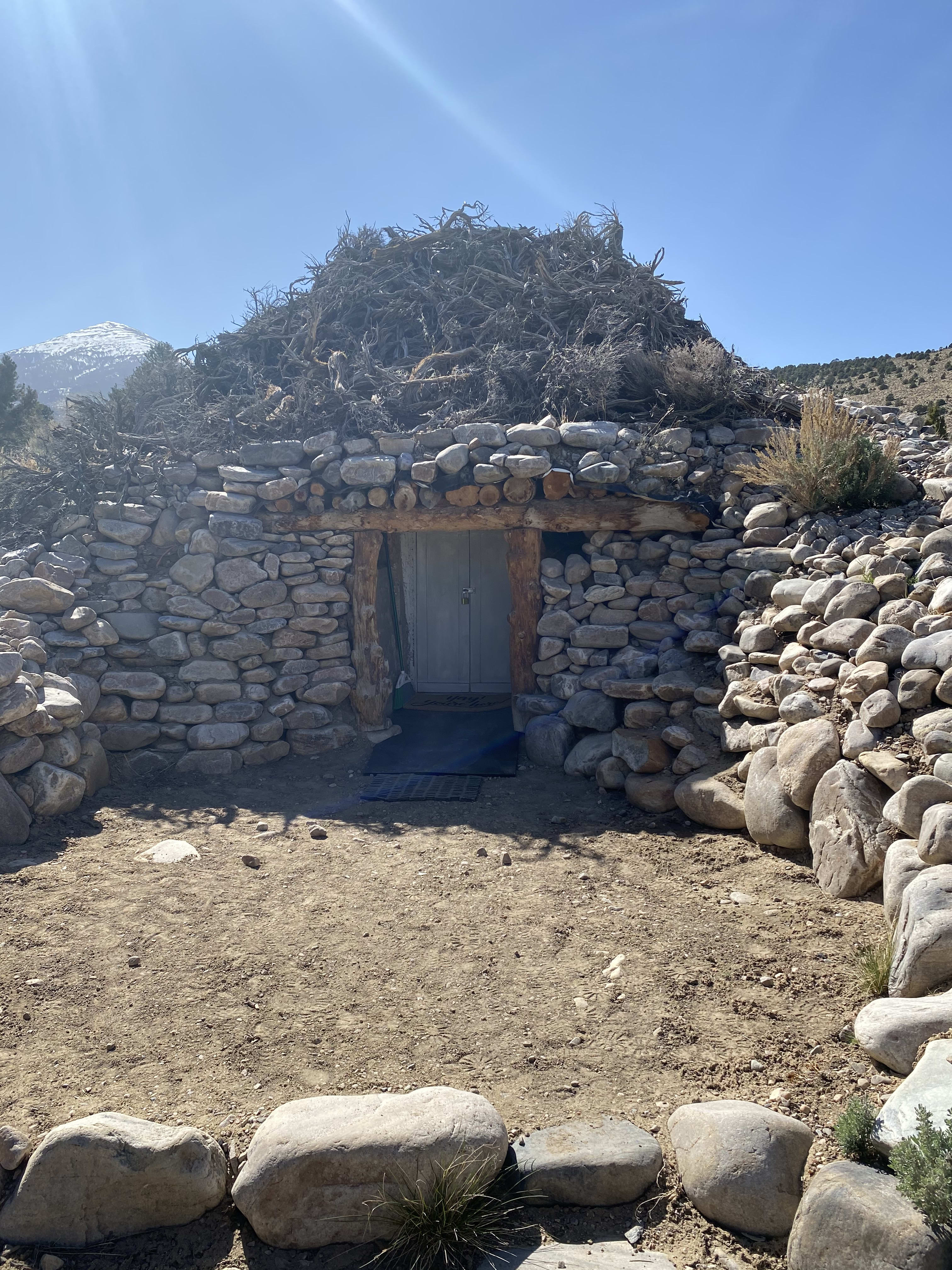 Hobbit House with Great Basin National Park in the background! 