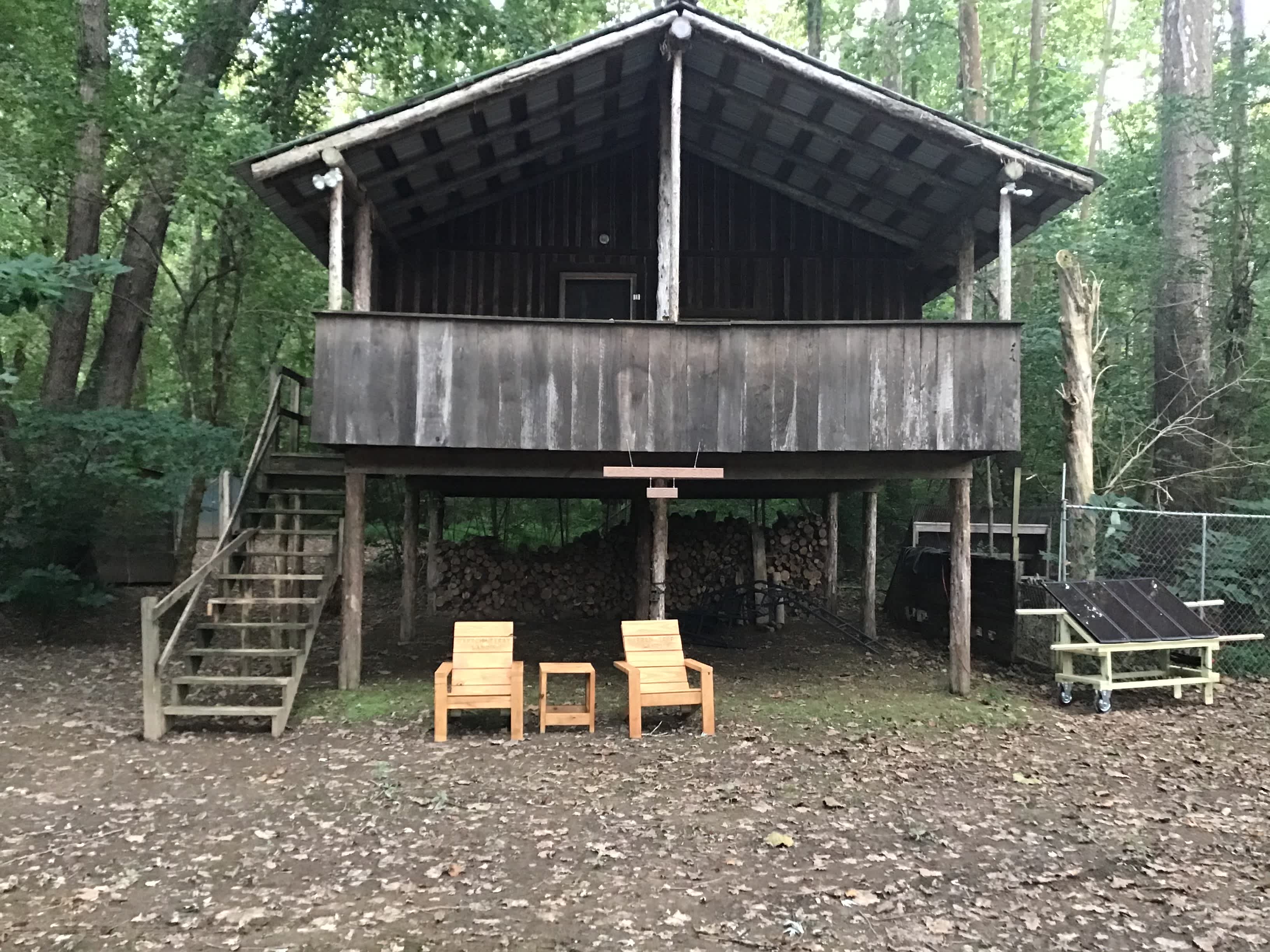 Warren Ferry Cabin - a rustic cabin experience. There are 2 cots available inside.  Bring your own cots, air mattresses, or sleeping bags to sleeping up to 6.  No plumbing available but there is an outhouse on the side of the cabin.