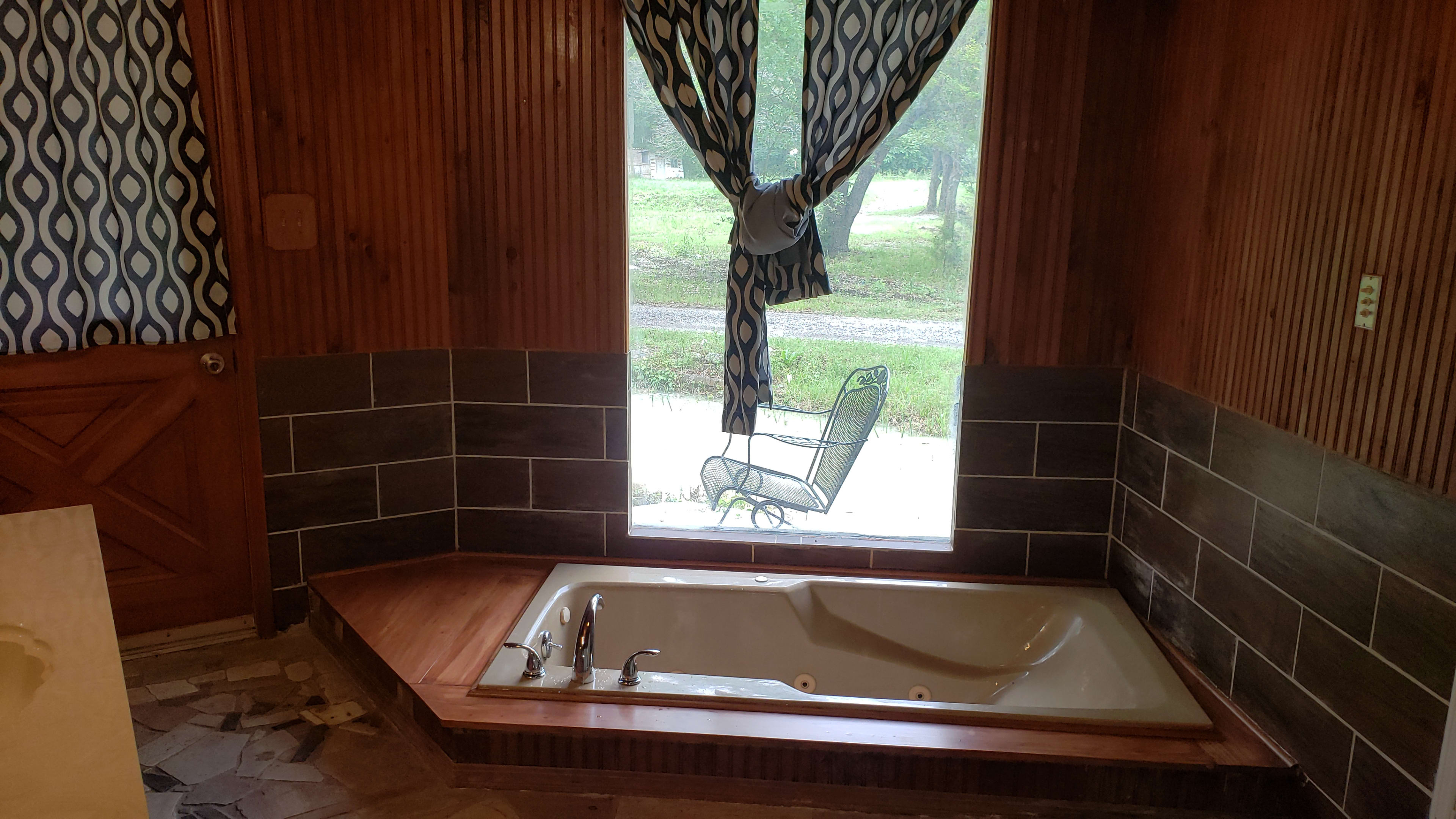 The jacuzzi tub