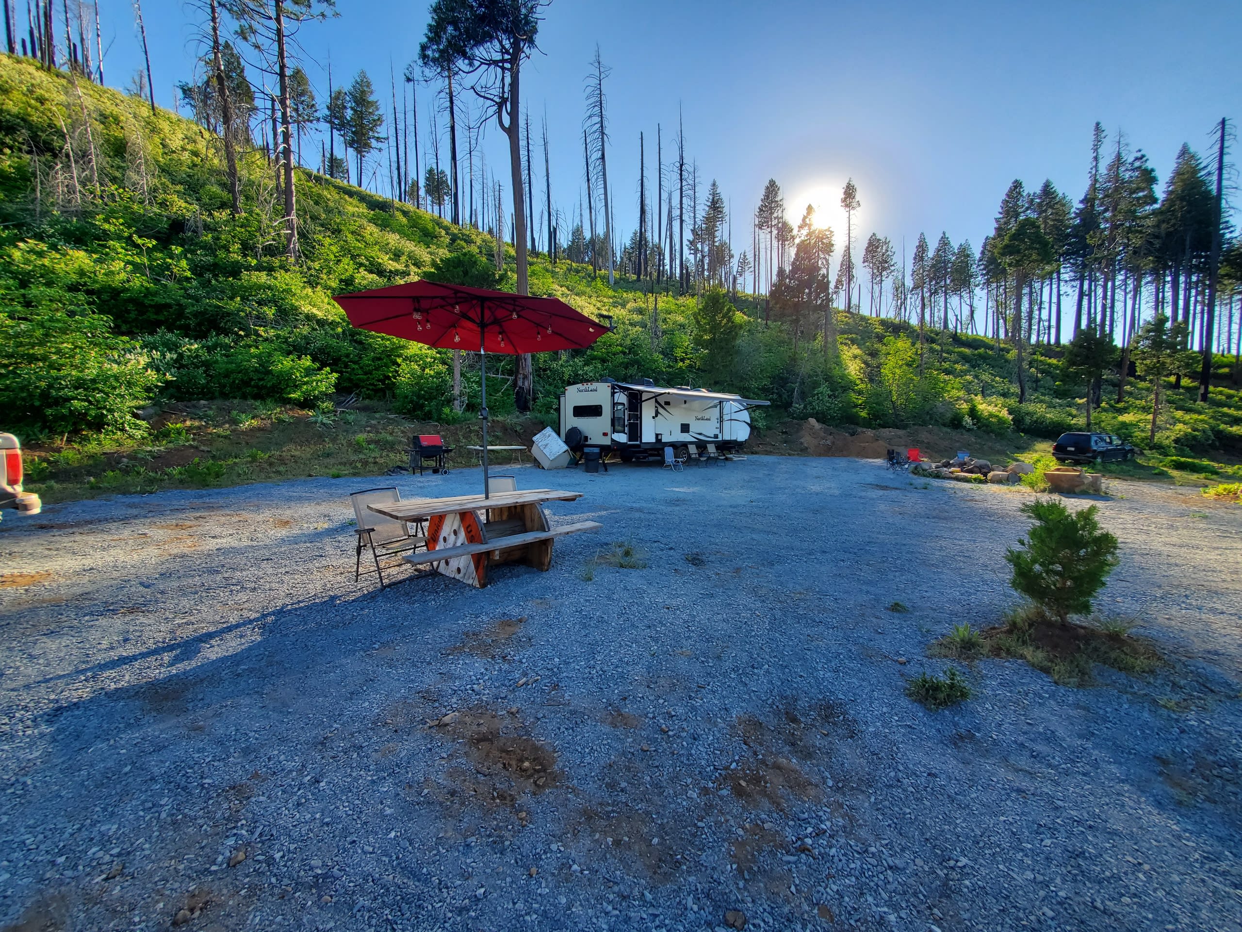 Your private campground and trailer.