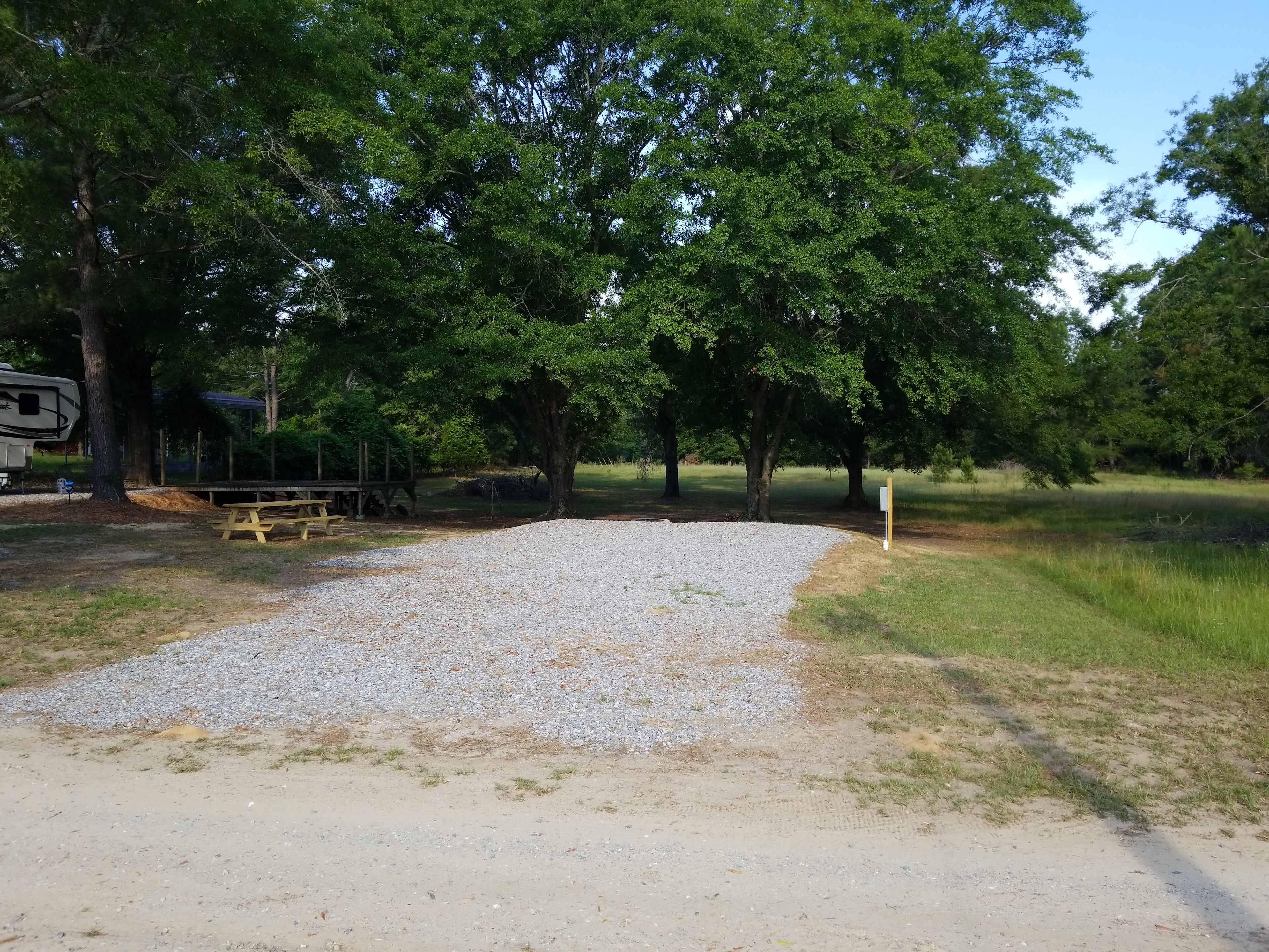 A summer time pic of the site shows there is plenty of shade